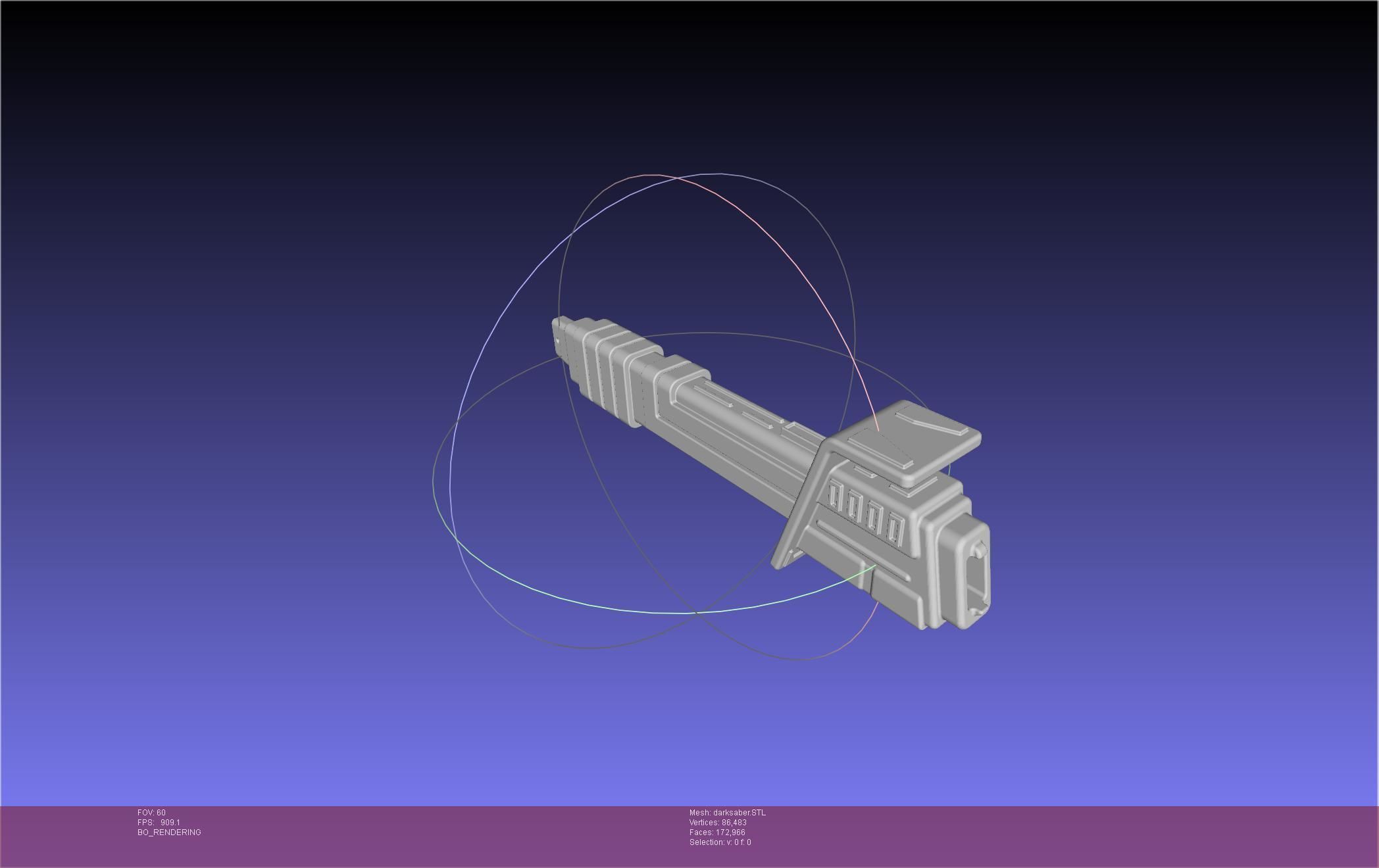 Star Wars The Mandalorian Darksaber Basic Printable Model 3D print model_57