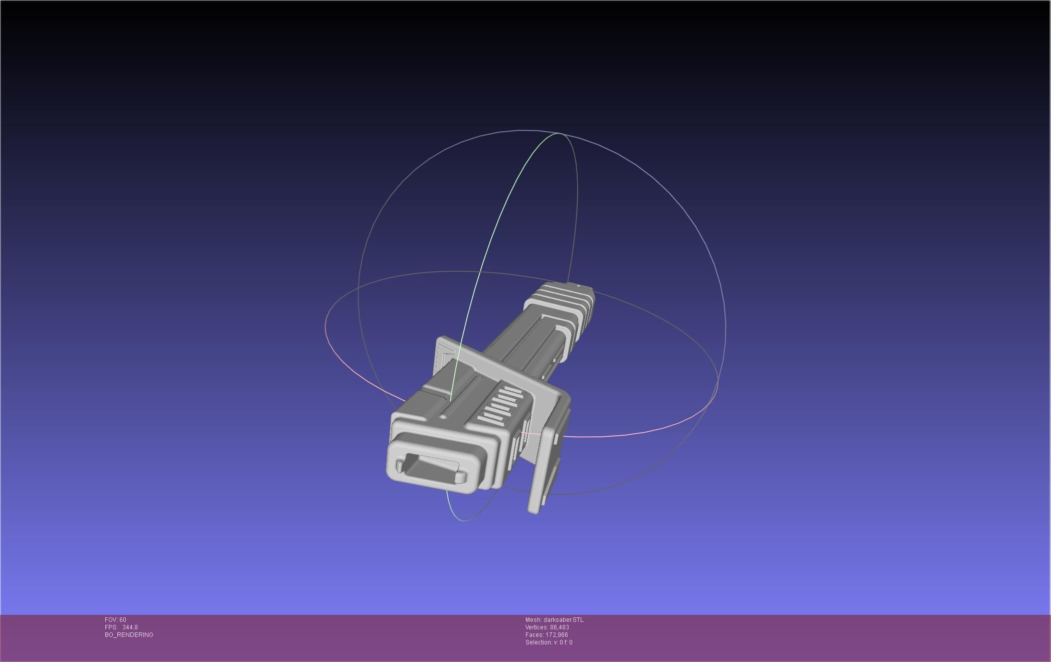 Star Wars The Mandalorian Darksaber Basic Printable Model 3D print model_37