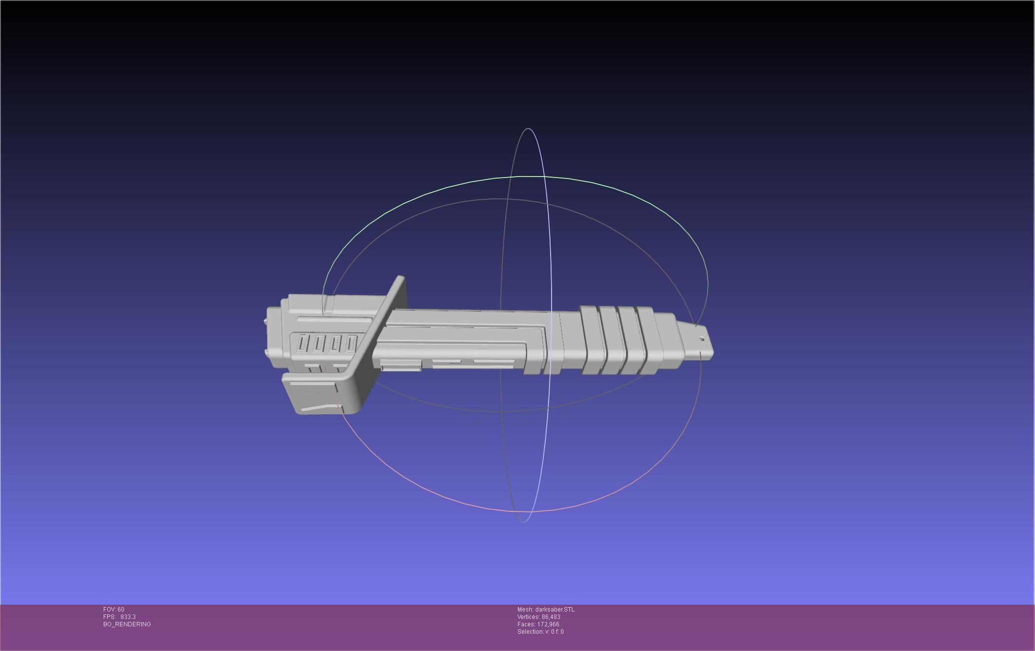 Star Wars The Mandalorian Darksaber Basic Printable Model 3D print model_36