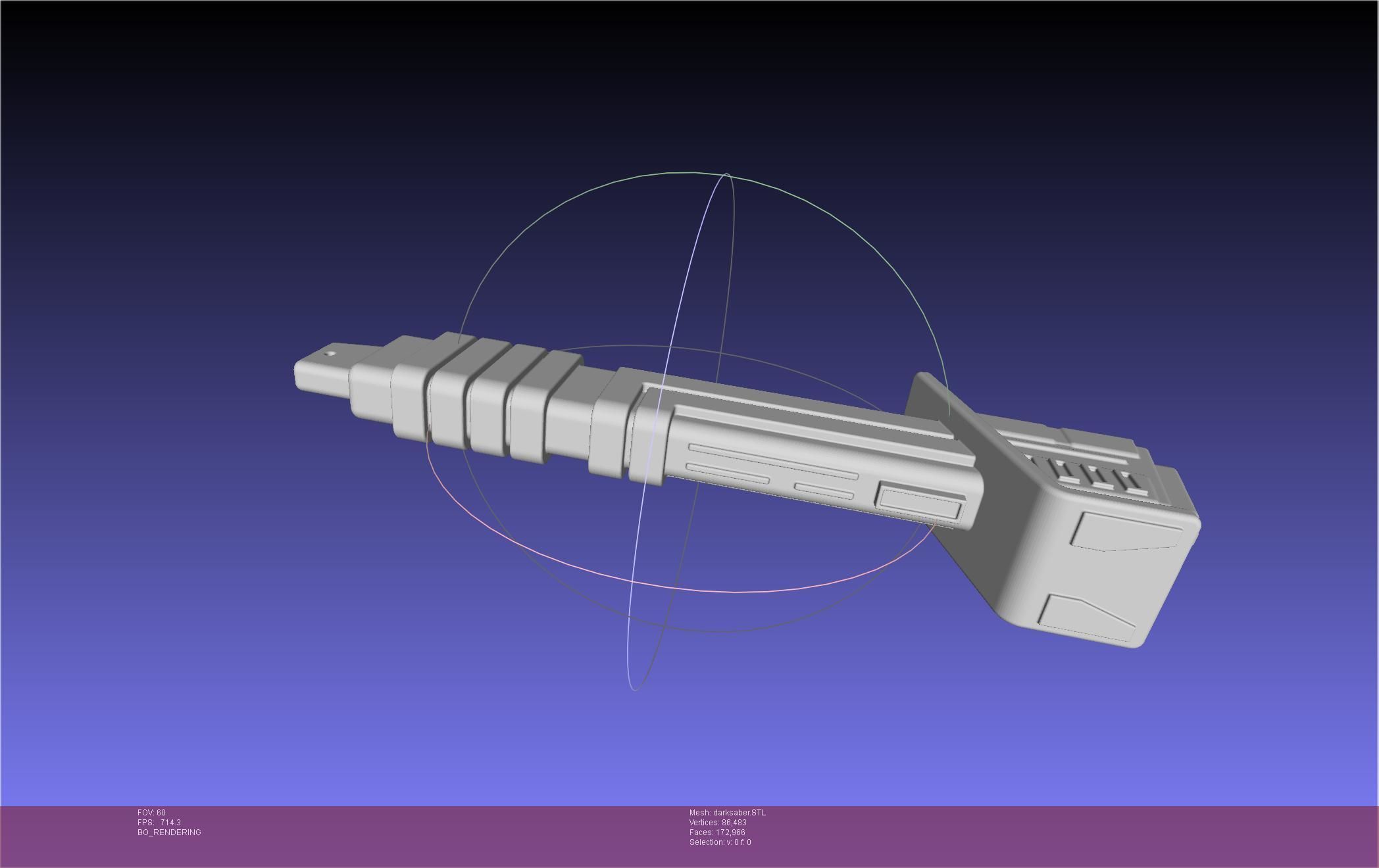Star Wars The Mandalorian Darksaber Basic Printable Model 3D print model_59