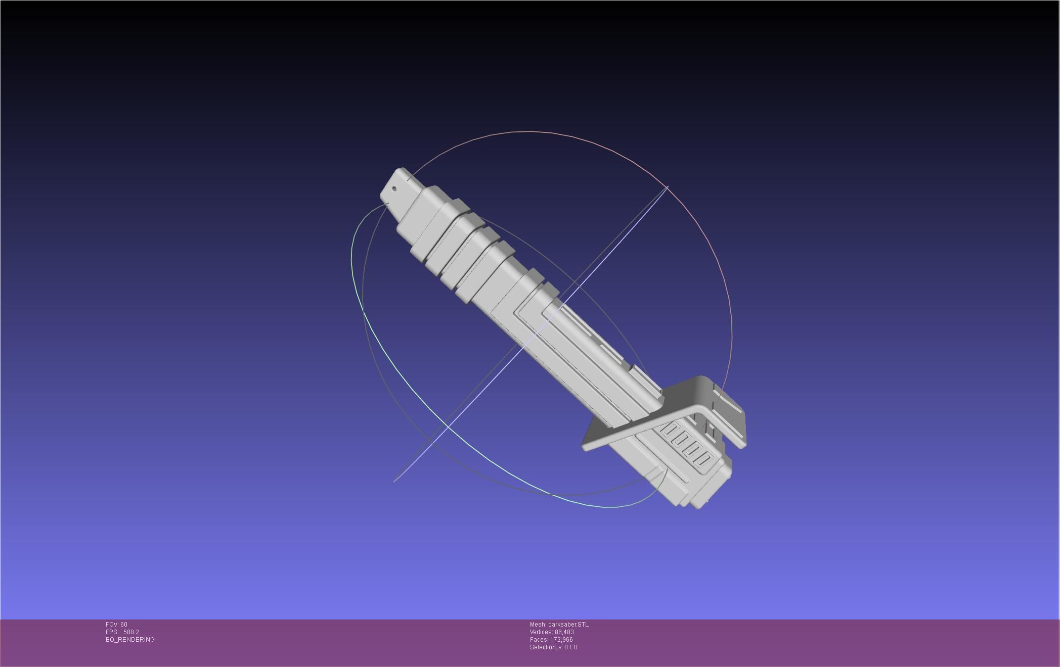 Star Wars The Mandalorian Darksaber Basic Printable Model 3D print model_43