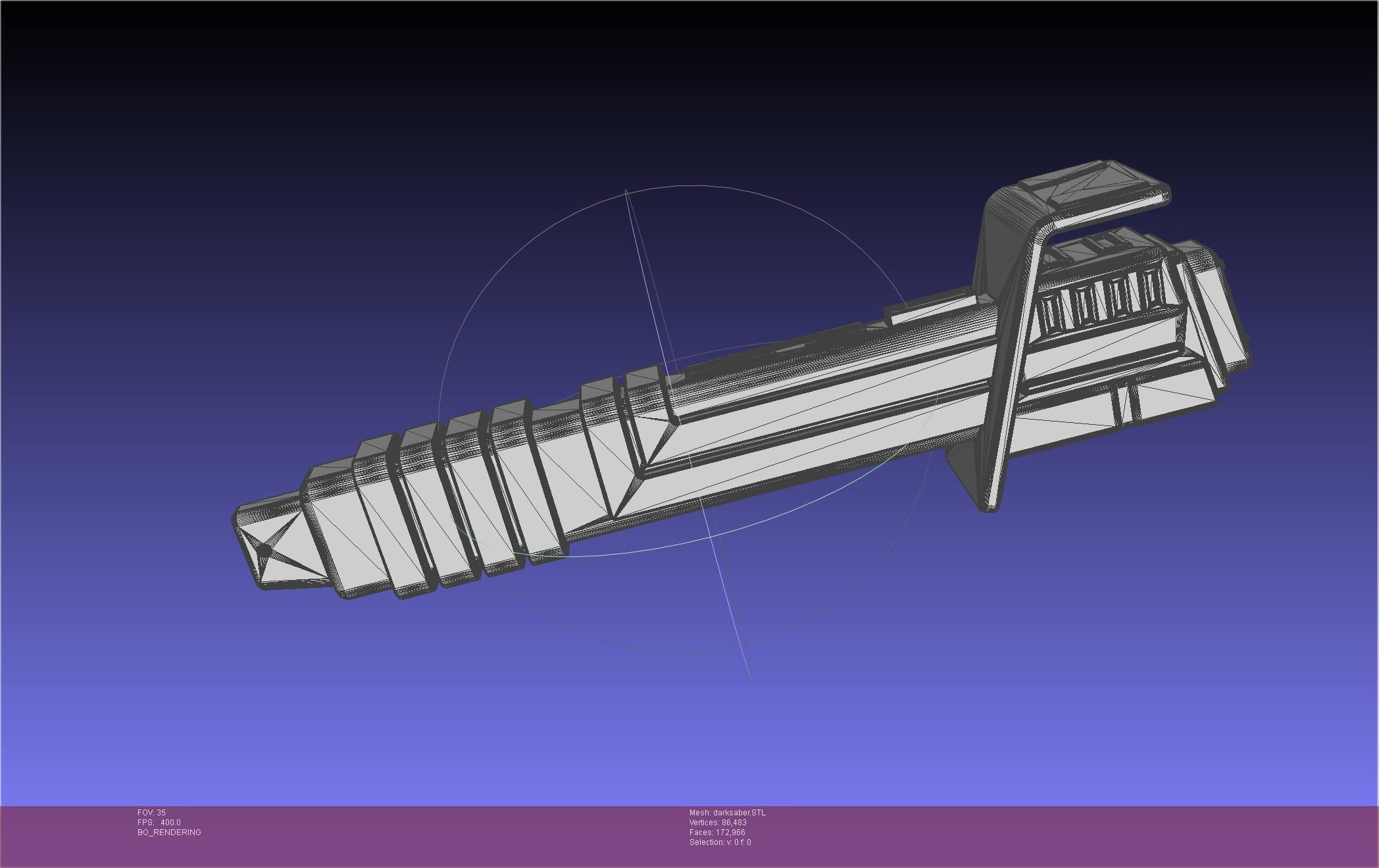 Star Wars The Mandalorian Darksaber Basic Printable Model 3D print model_86