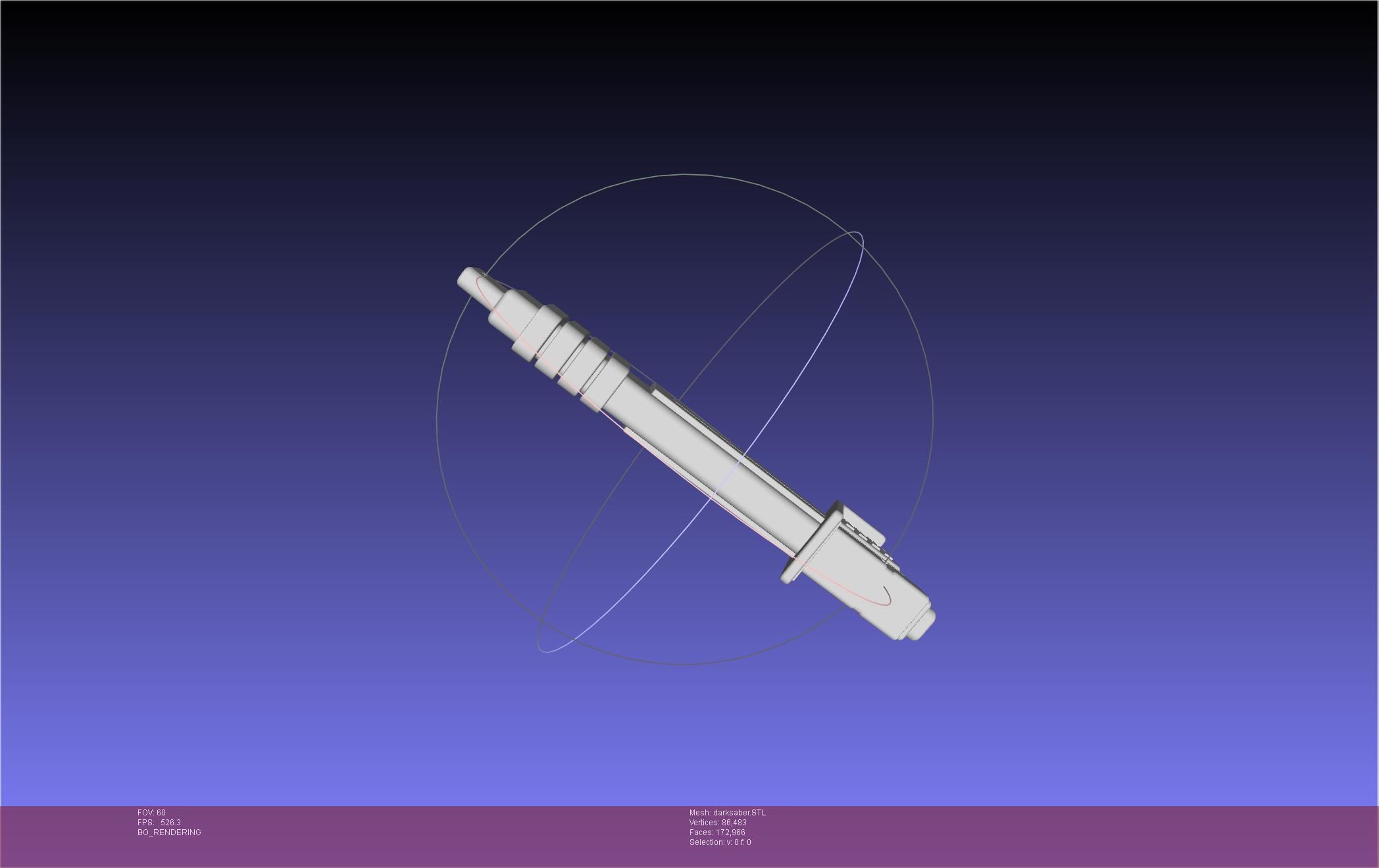 Star Wars The Mandalorian Darksaber Basic Printable Model 3D print model_23
