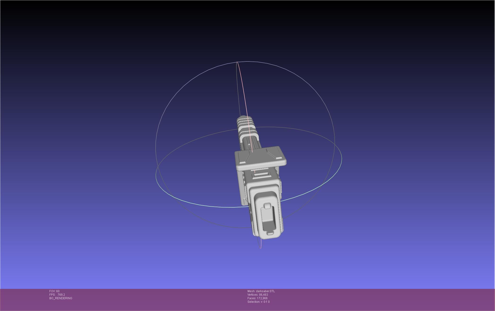 Star Wars The Mandalorian Darksaber Basic Printable Model 3D print model_52