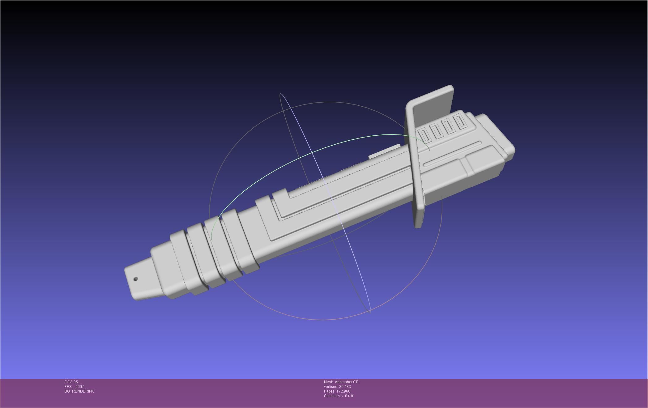 Star Wars The Mandalorian Darksaber Basic Printable Model 3D print model_98