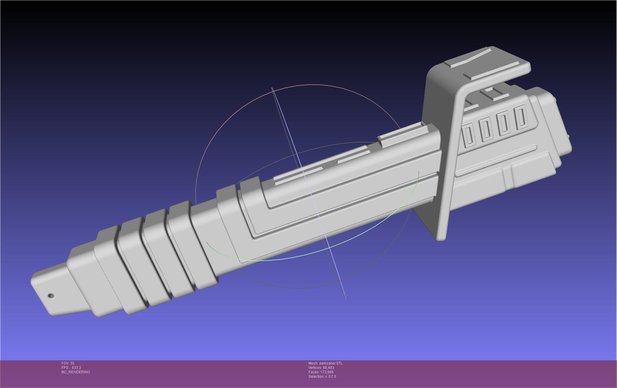 Star Wars The Mandalorian Darksaber Basic Printable Model 3D print model_93