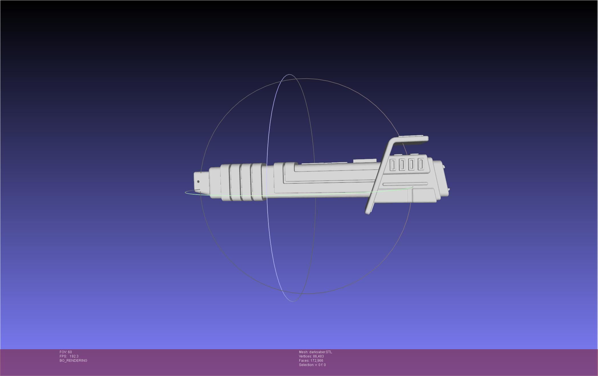 Star Wars The Mandalorian Darksaber Basic Printable Model 3D print model_10