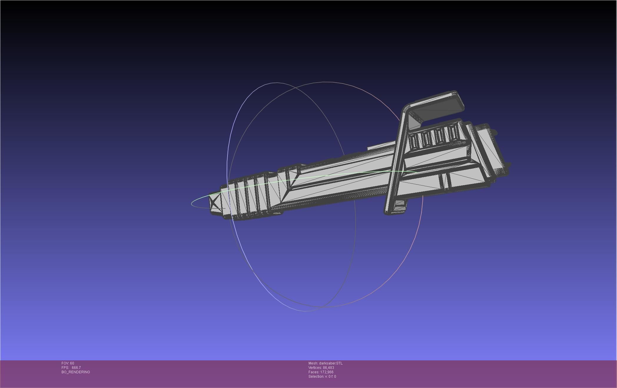 Star Wars The Mandalorian Darksaber Basic Printable Model 3D print model_74
