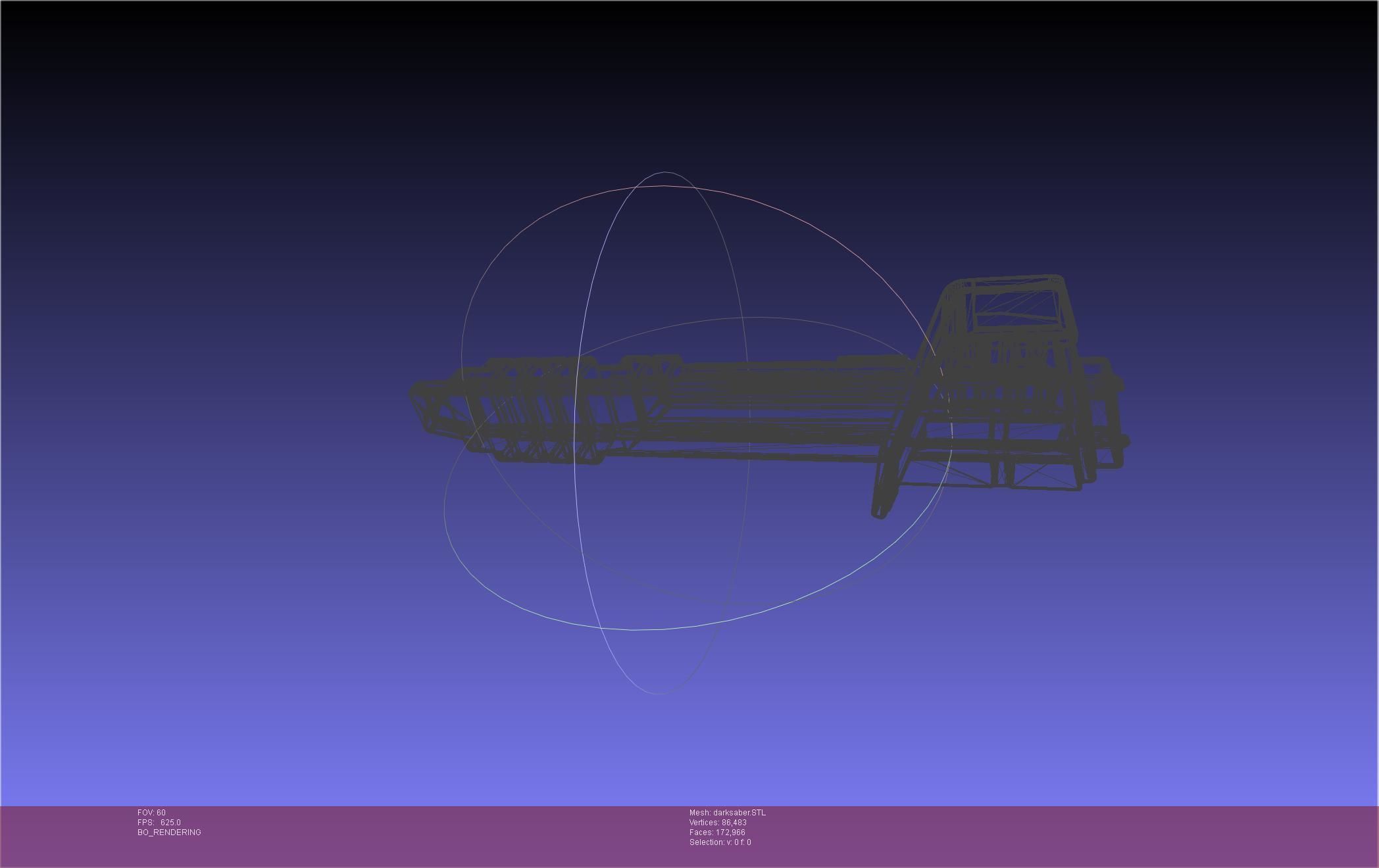 Star Wars The Mandalorian Darksaber Basic Printable Model 3D print model_75