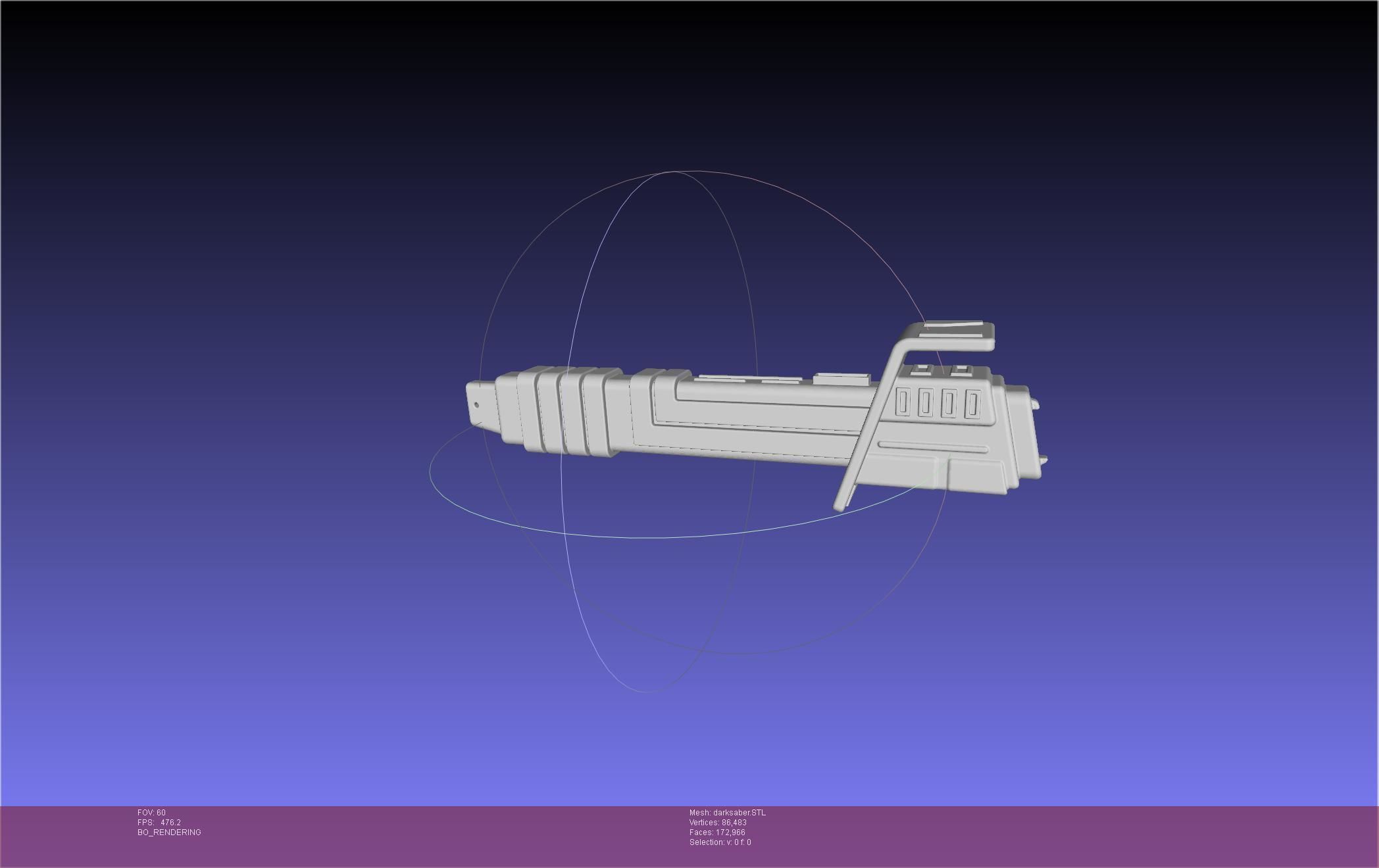 Star Wars The Mandalorian Darksaber Basic Printable Model 3D print model_30