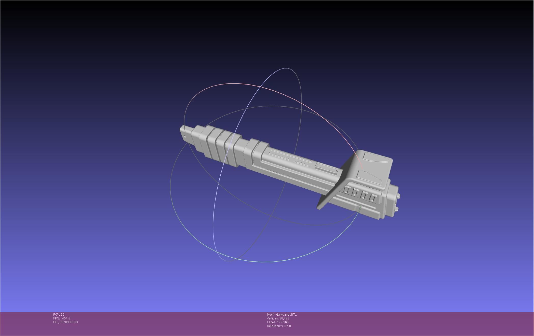 Star Wars The Mandalorian Darksaber Basic Printable Model 3D print model_29