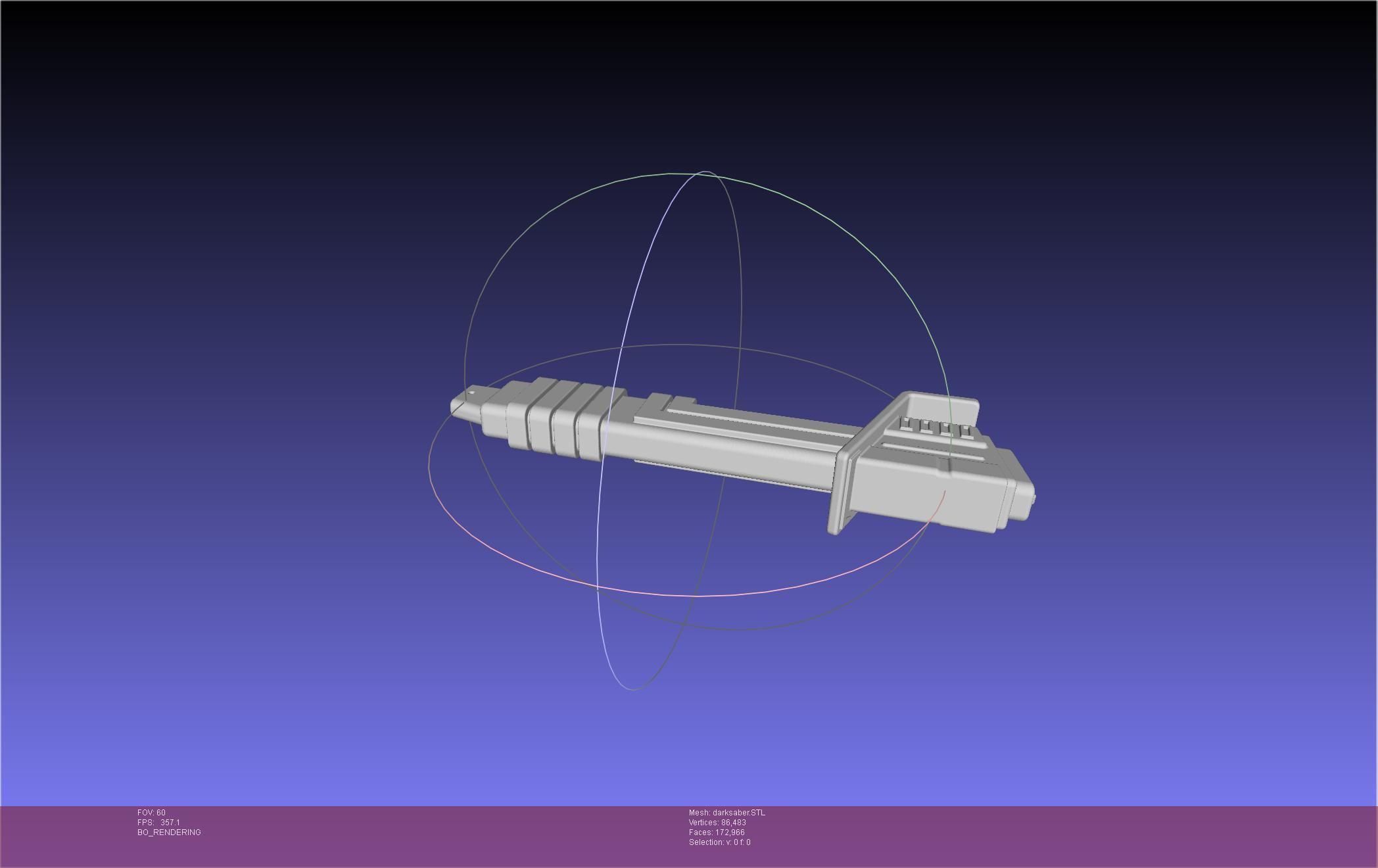 Star Wars The Mandalorian Darksaber Basic Printable Model 3D print model_38