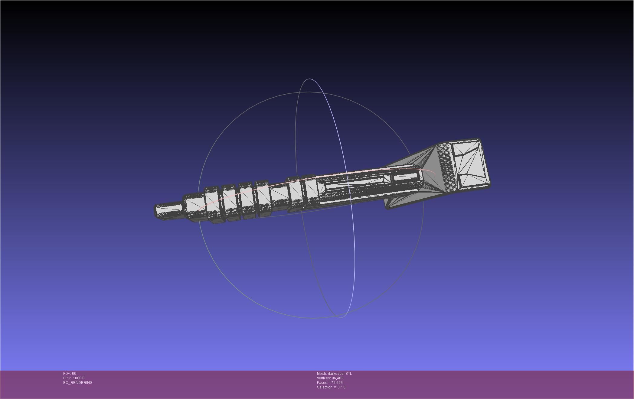 Star Wars The Mandalorian Darksaber Basic Printable Model 3D print model_66