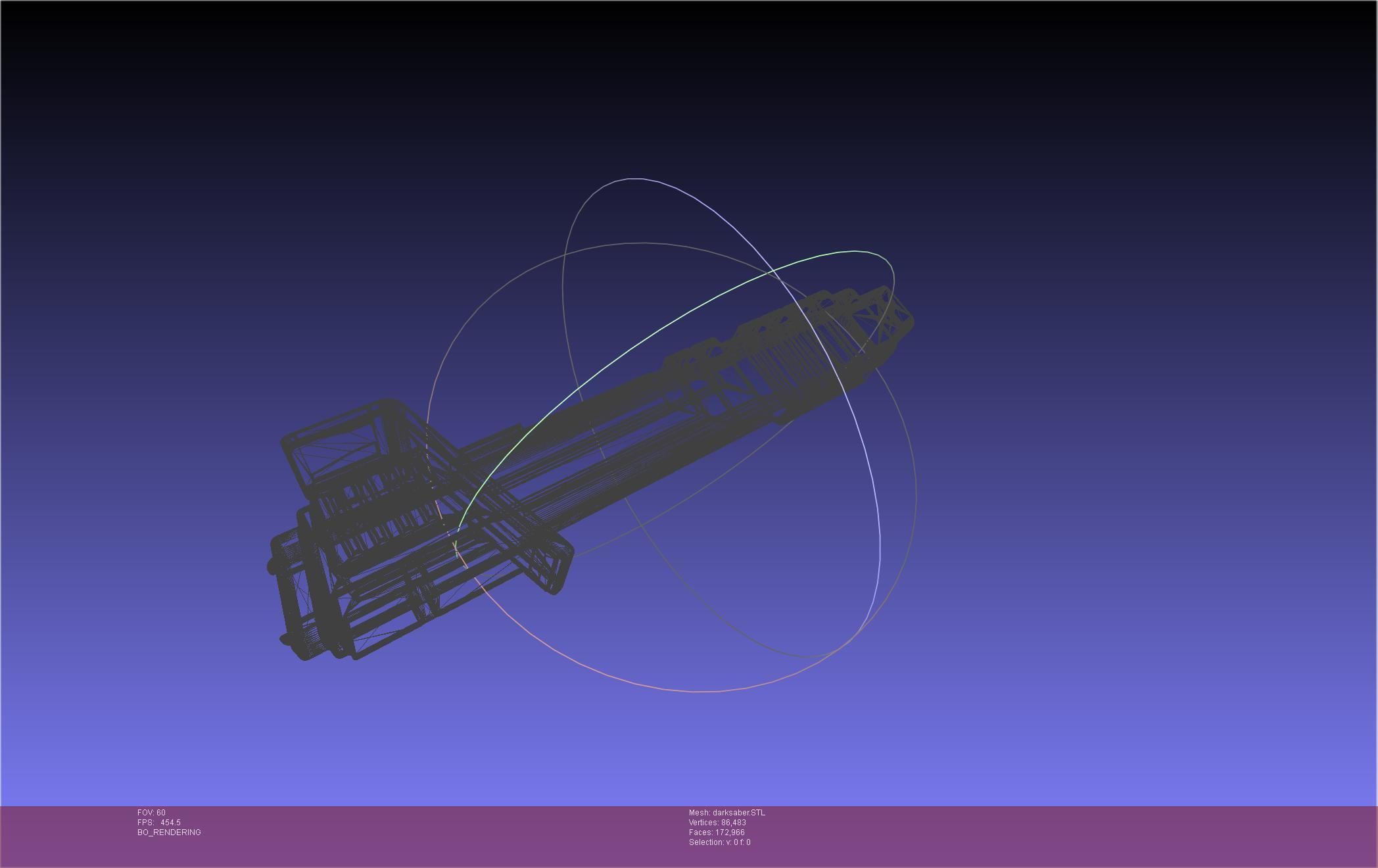 Star Wars The Mandalorian Darksaber Basic Printable Model 3D print model_78