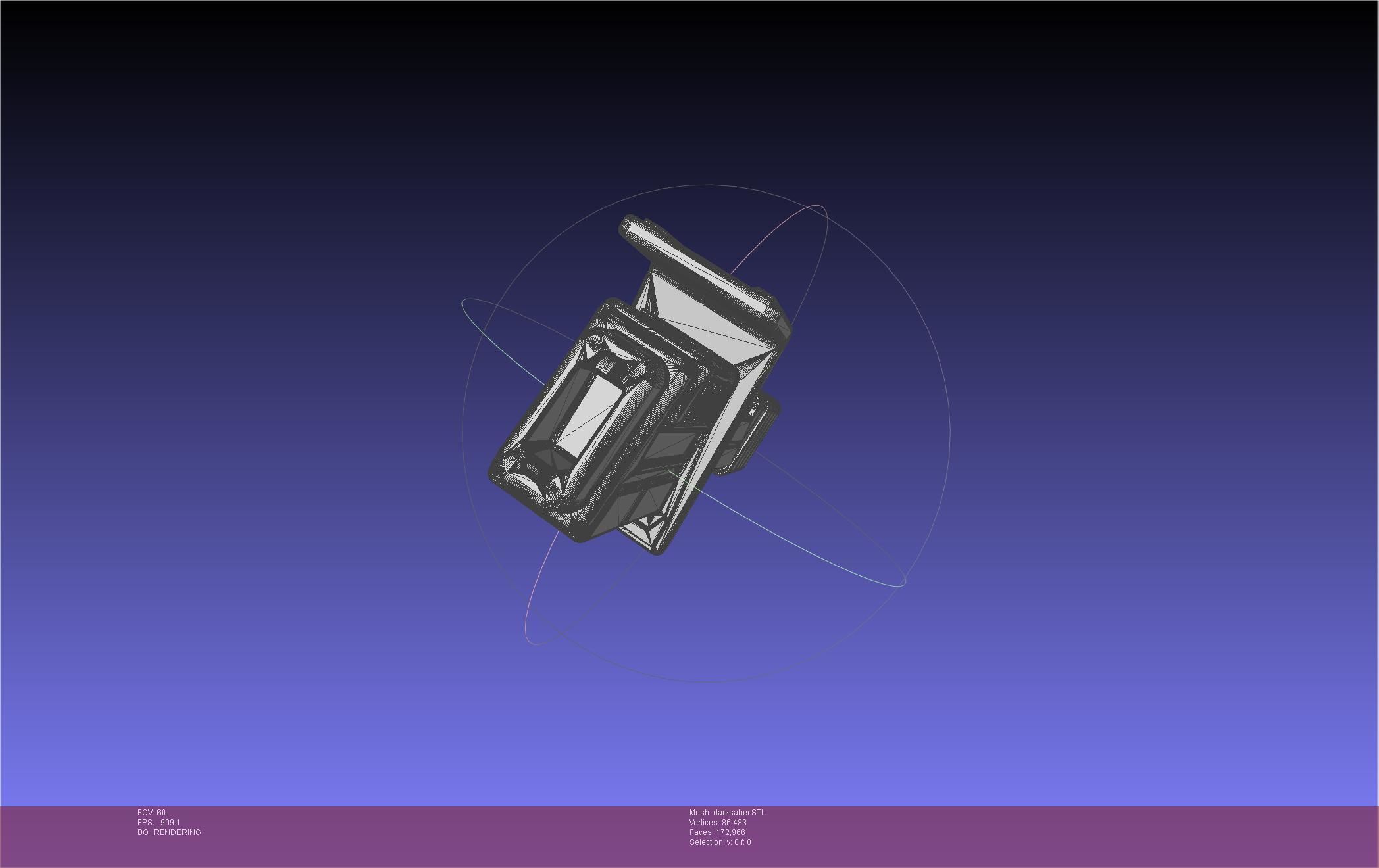 Star Wars The Mandalorian Darksaber Basic Printable Model 3D print model_70