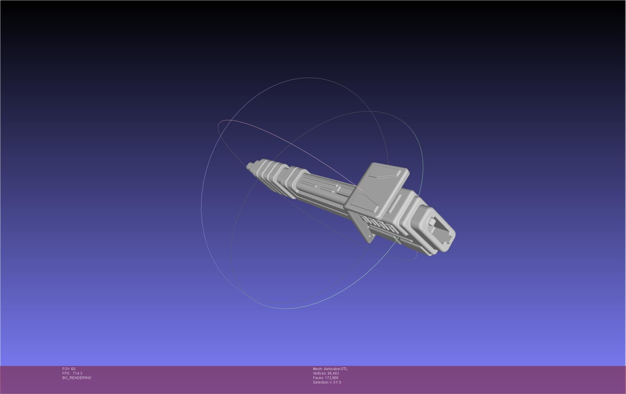 Star Wars The Mandalorian Darksaber Basic Printable Model 3D print model_48