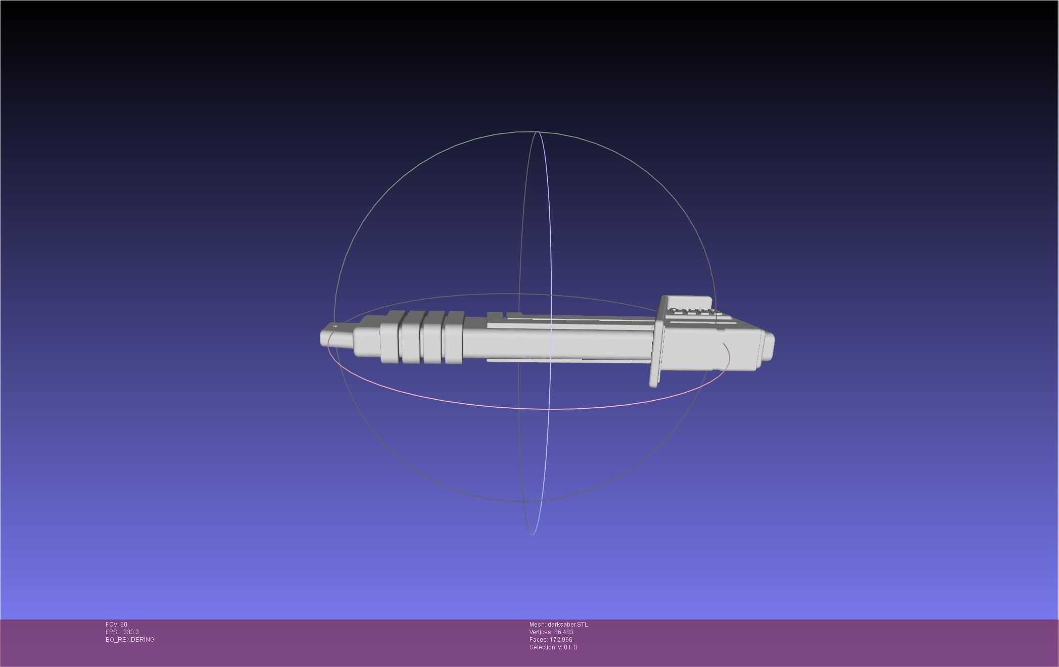 Star Wars The Mandalorian Darksaber Basic Printable Model 3D print model_39