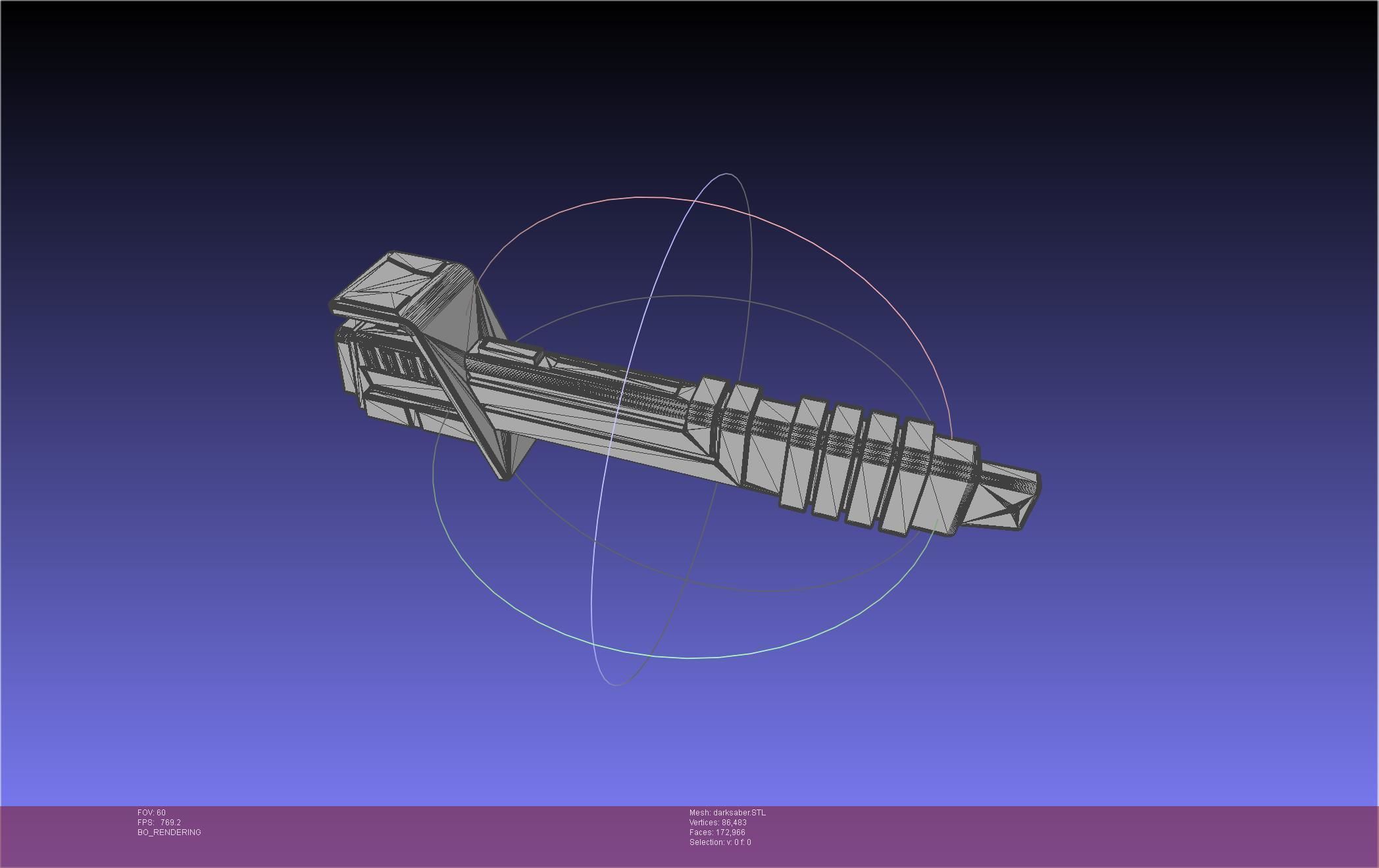 Star Wars The Mandalorian Darksaber Basic Printable Model 3D print model_72