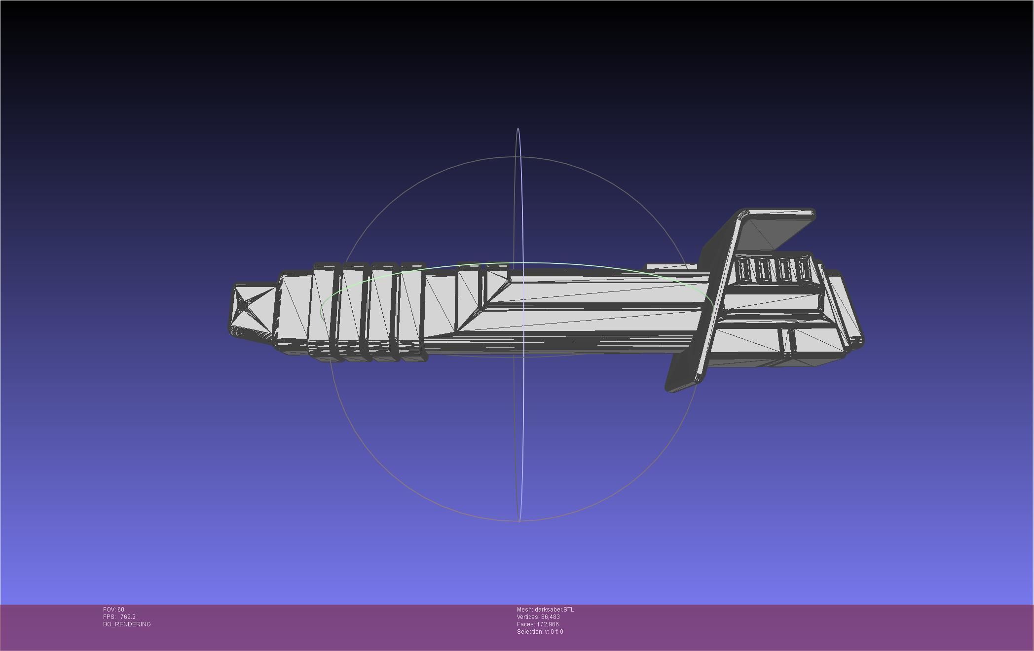Star Wars The Mandalorian Darksaber Basic Printable Model 3D print model_63