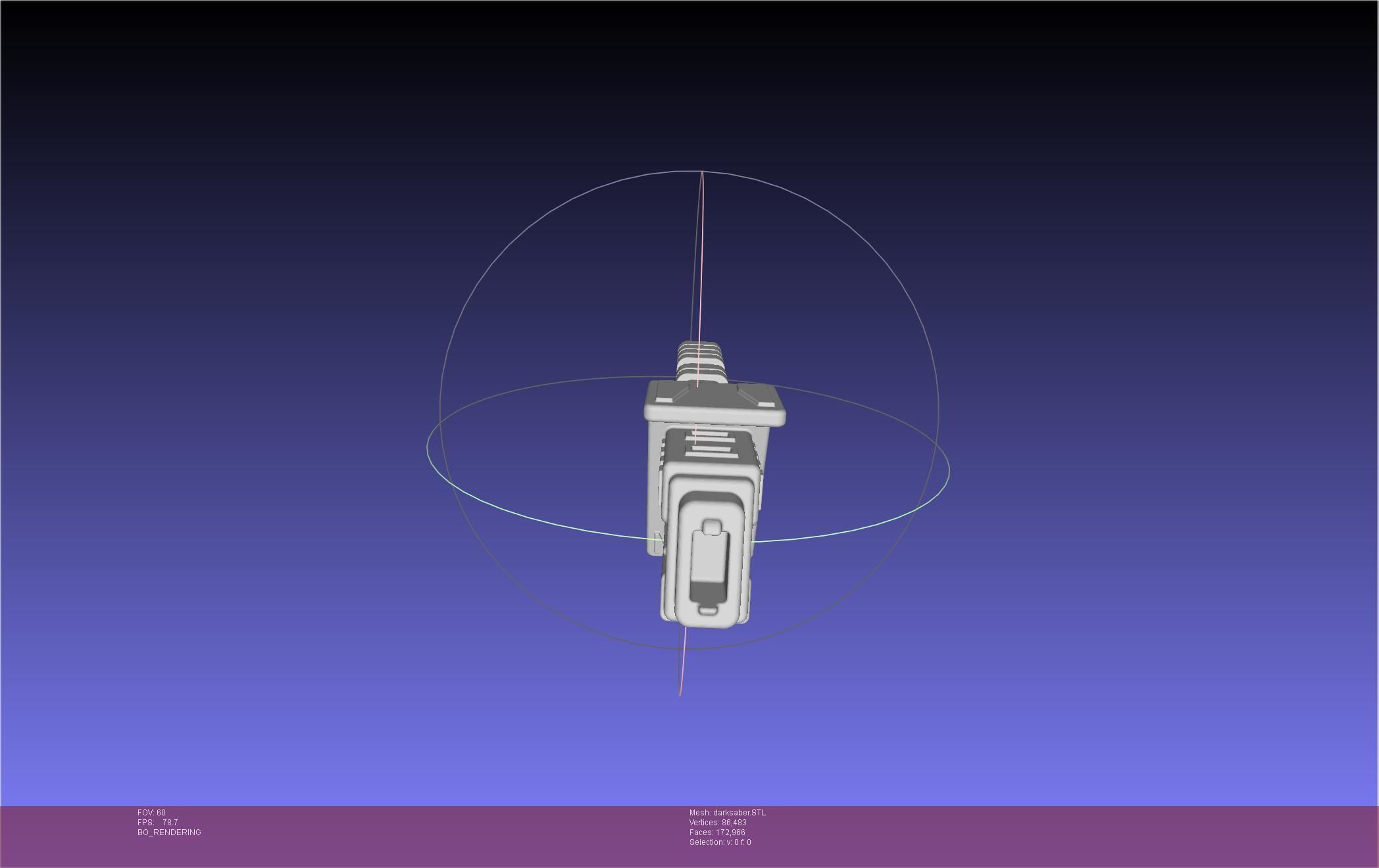Star Wars The Mandalorian Darksaber Basic Printable Model 3D print model_13