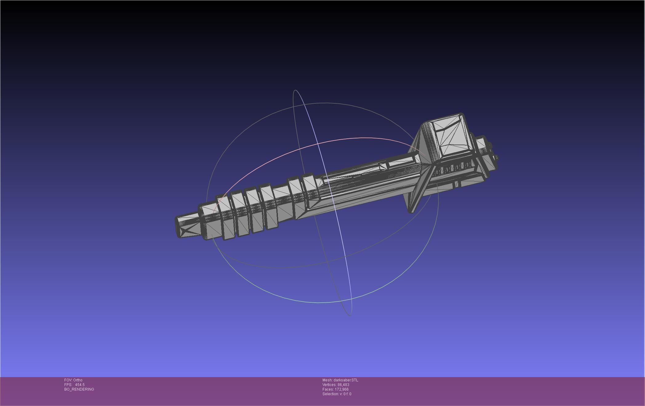 Star Wars The Mandalorian Darksaber Basic Printable Model 3D print model_81