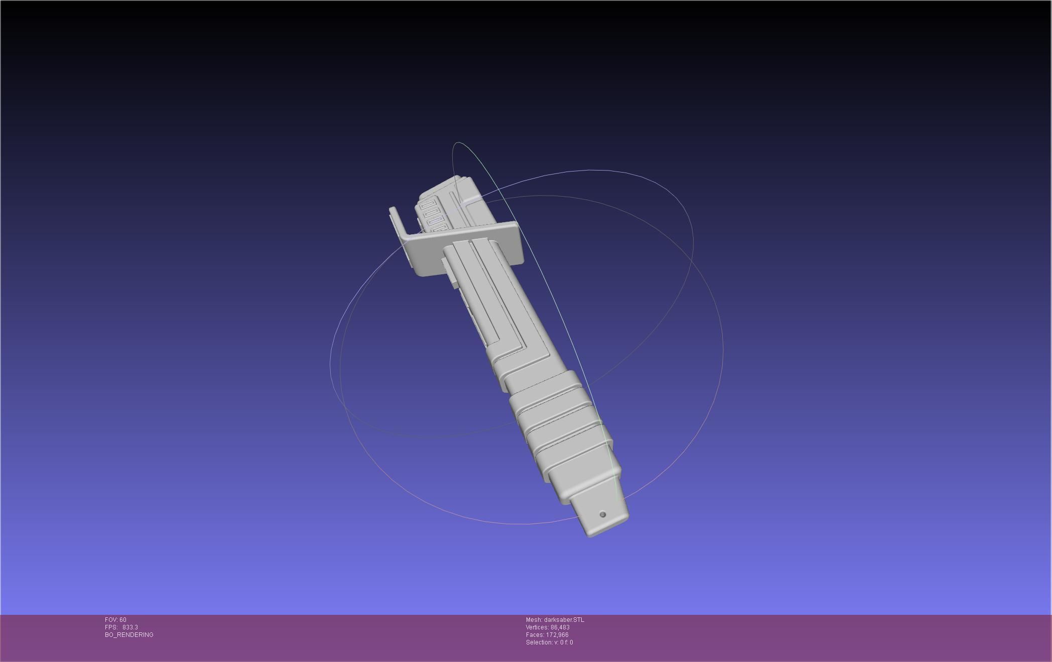 Star Wars The Mandalorian Darksaber Basic Printable Model 3D print model_34