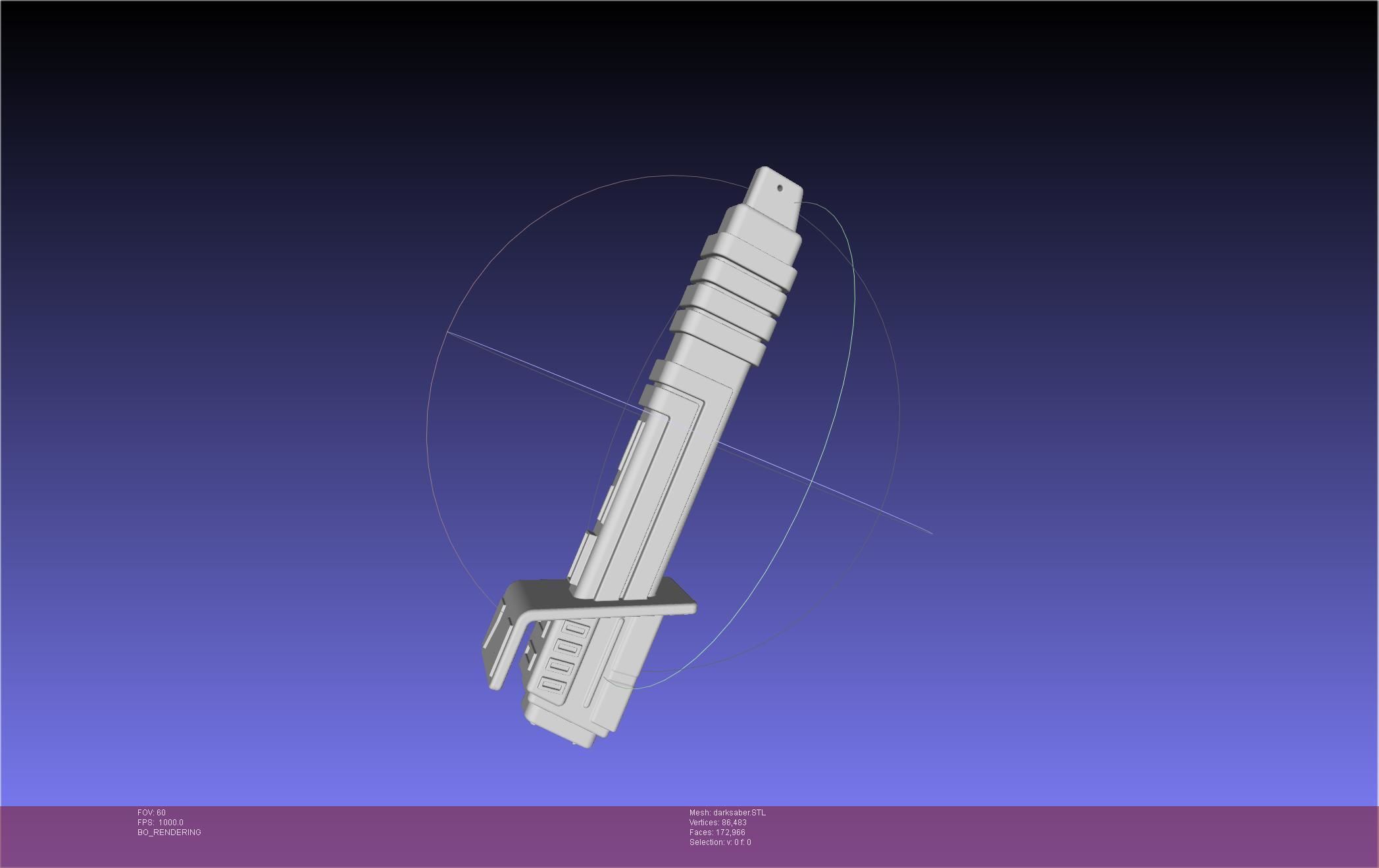 Star Wars The Mandalorian Darksaber Basic Printable Model 3D print model_55