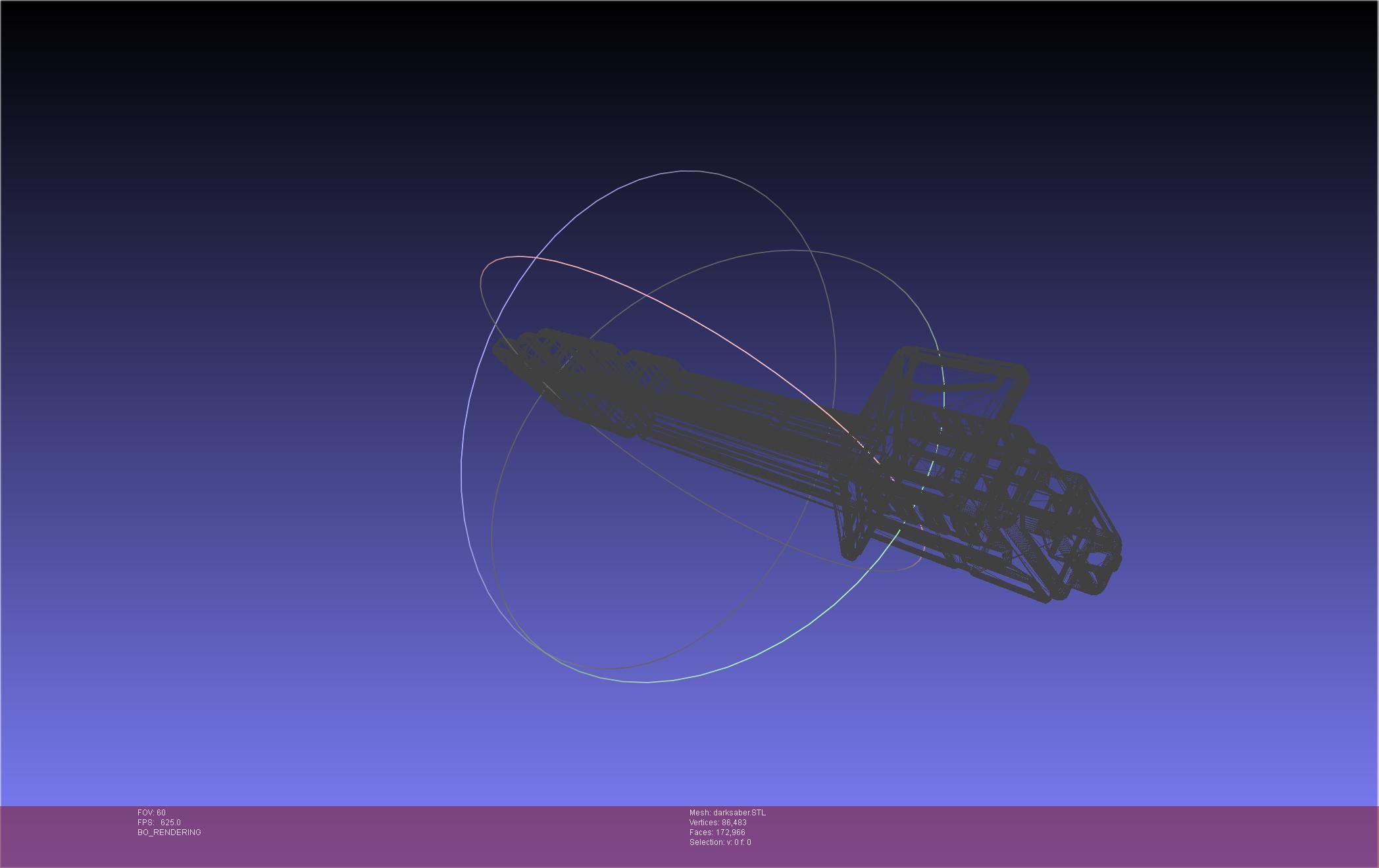 Star Wars The Mandalorian Darksaber Basic Printable Model 3D print model_76