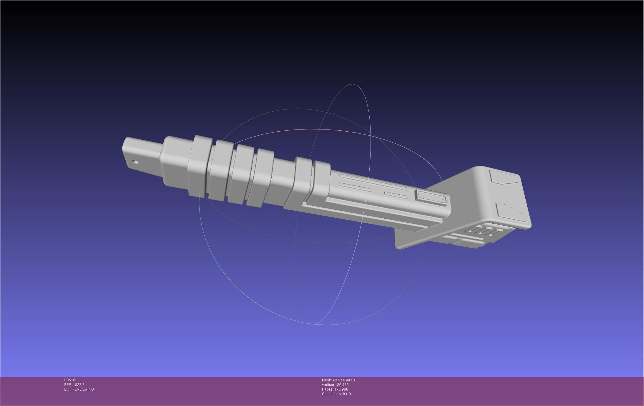 Star Wars The Mandalorian Darksaber Basic Printable Model 3D print model_58