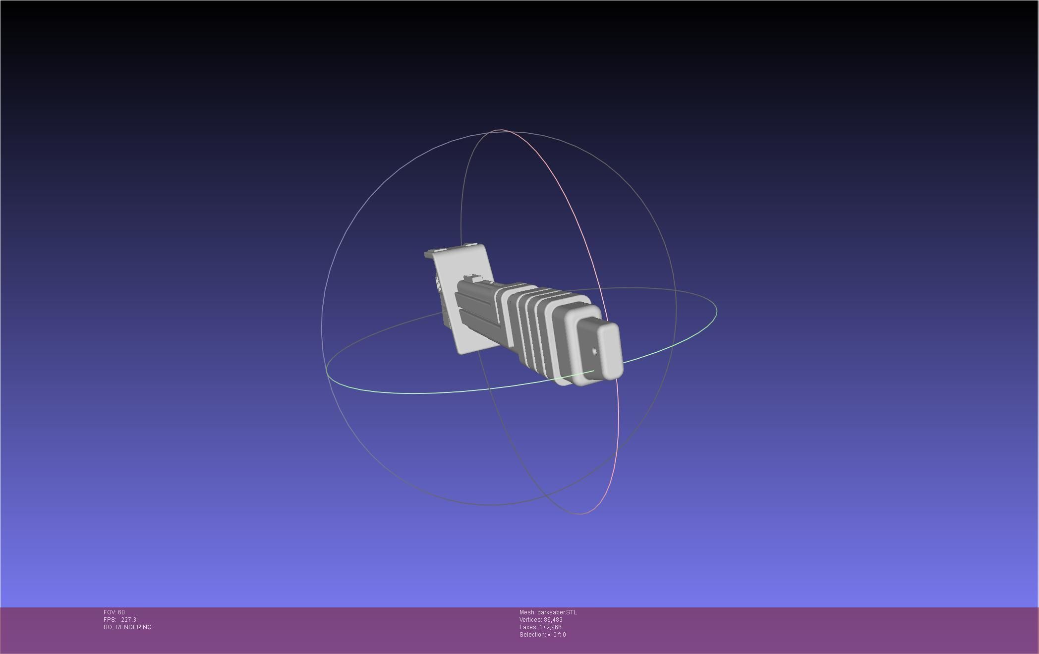 Star Wars The Mandalorian Darksaber Basic Printable Model 3D print model_19