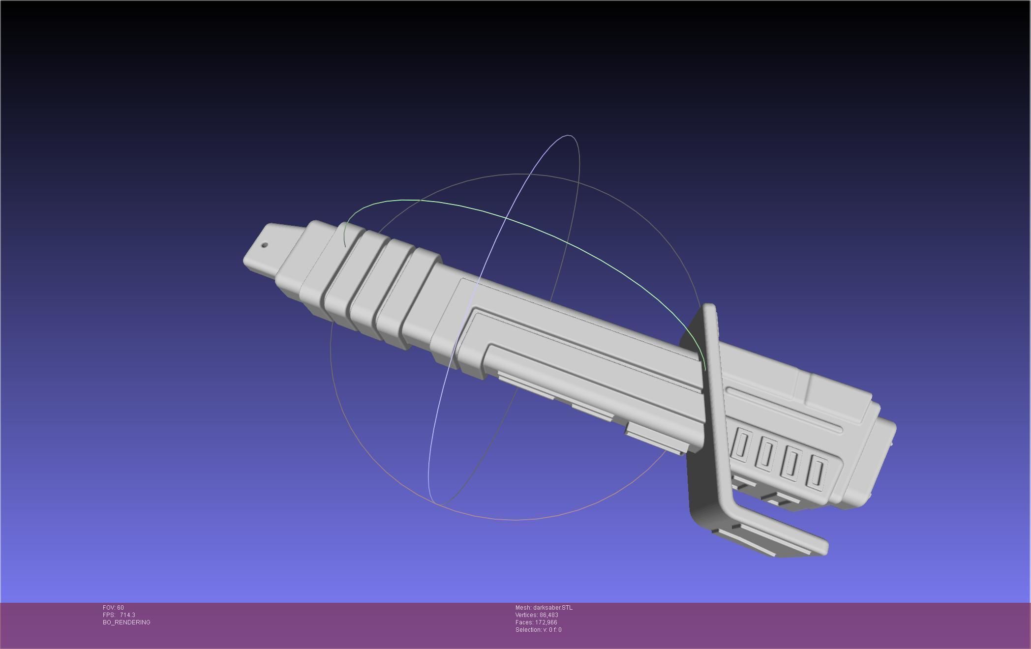 Star Wars The Mandalorian Darksaber Basic Printable Model 3D print model_60