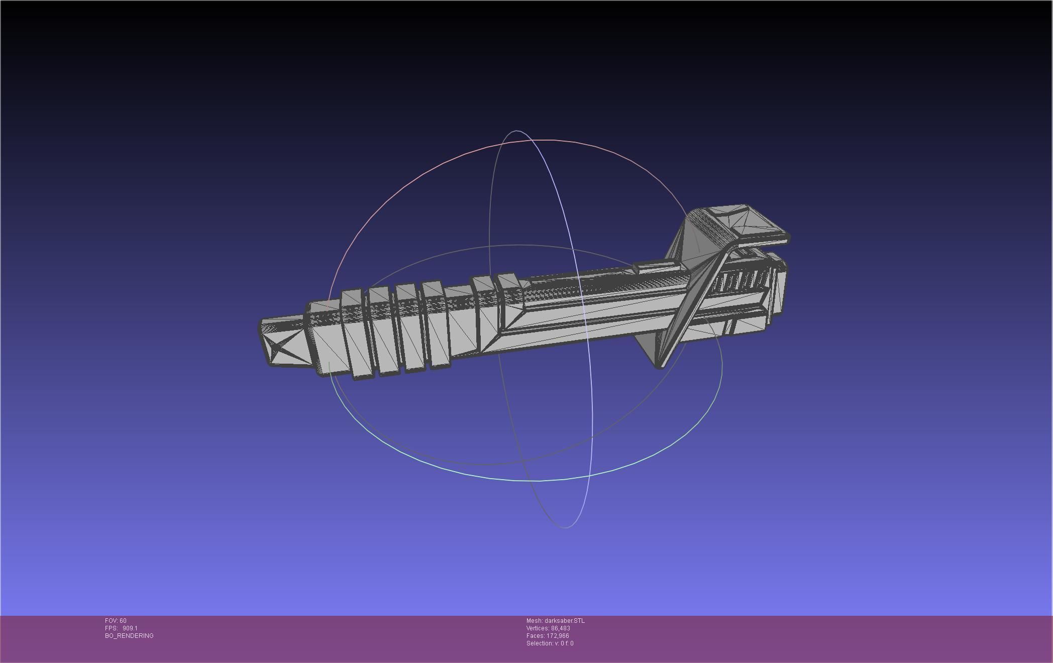 Star Wars The Mandalorian Darksaber Basic Printable Model 3D print model_65