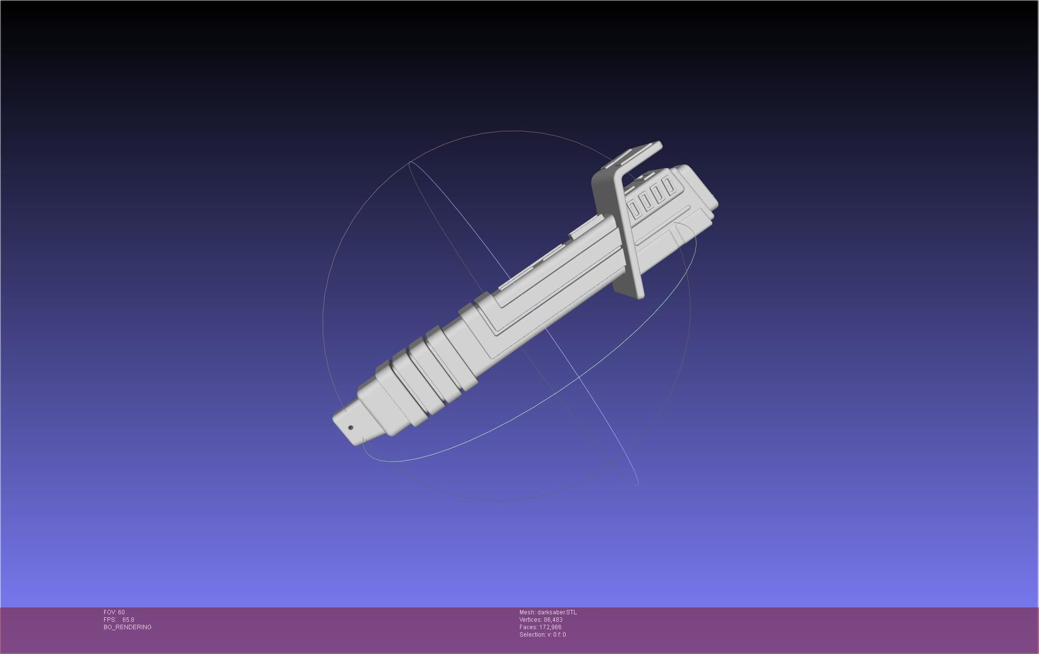 Star Wars The Mandalorian Darksaber Basic Printable Model 3D print model_5