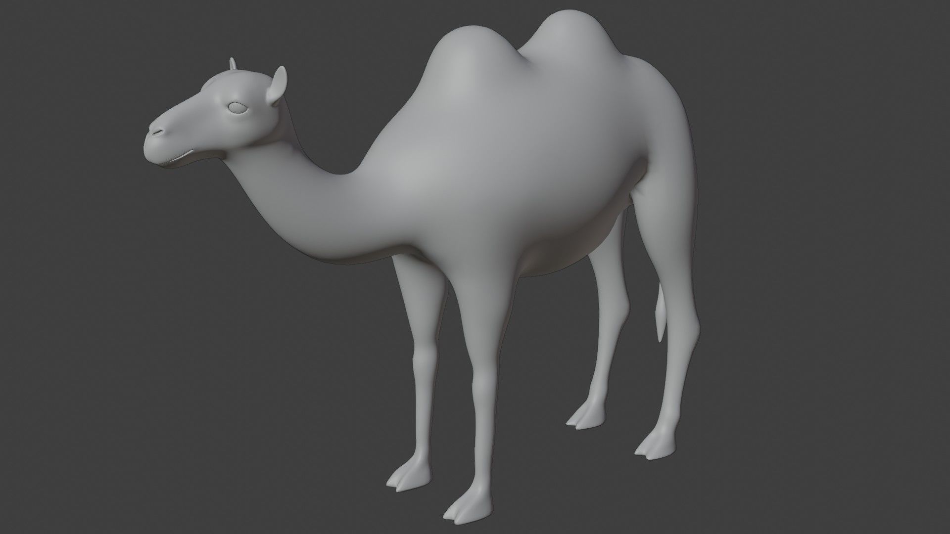 fully rigged low poly camel 3 Low-poly 3D model_6