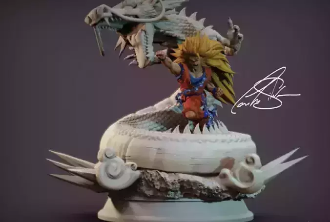Goku SSJ3 3D print model
