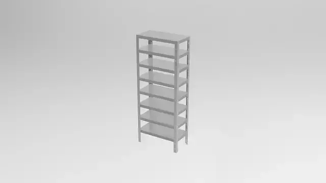 metal shelving unit 3D model