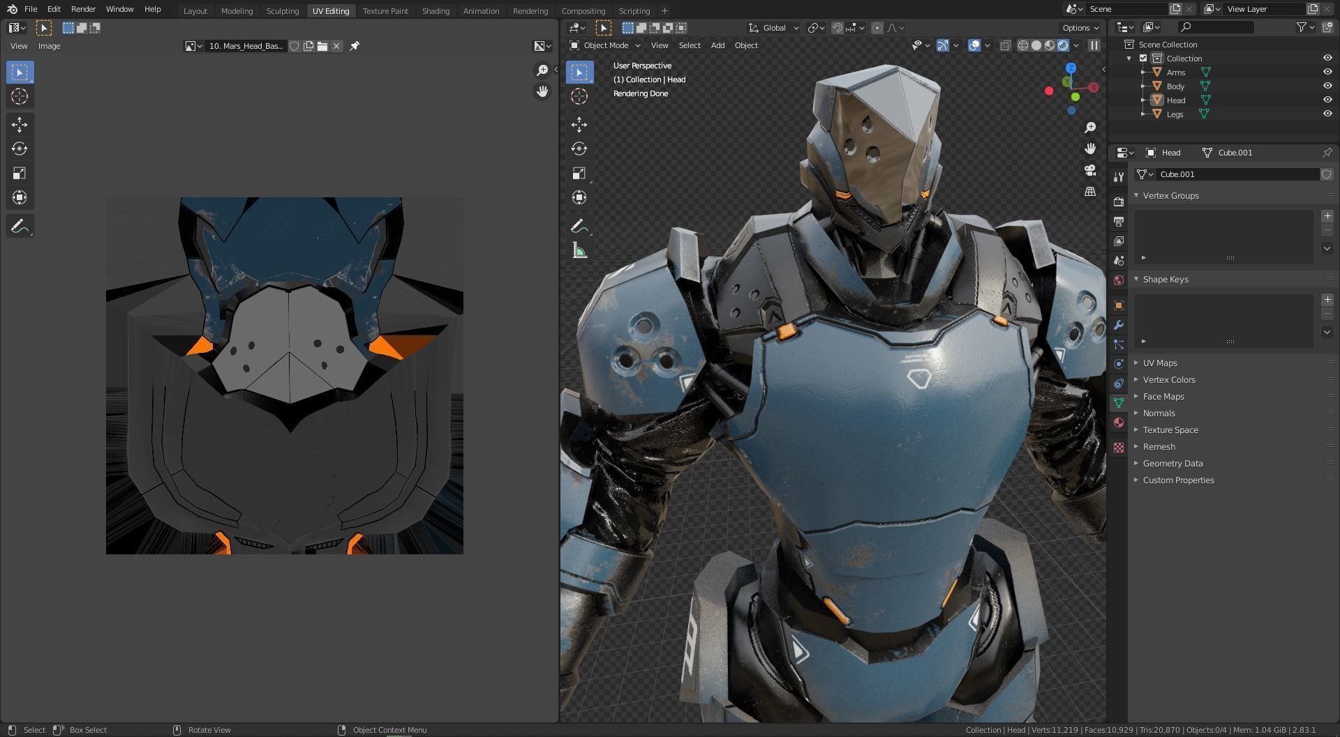 LOW POLY ROBOT - MARS Low-poly 3D model_21