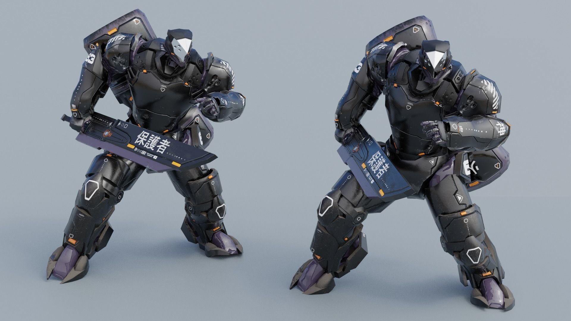 LOW POLY ROBOT - MARS Low-poly 3D model_16