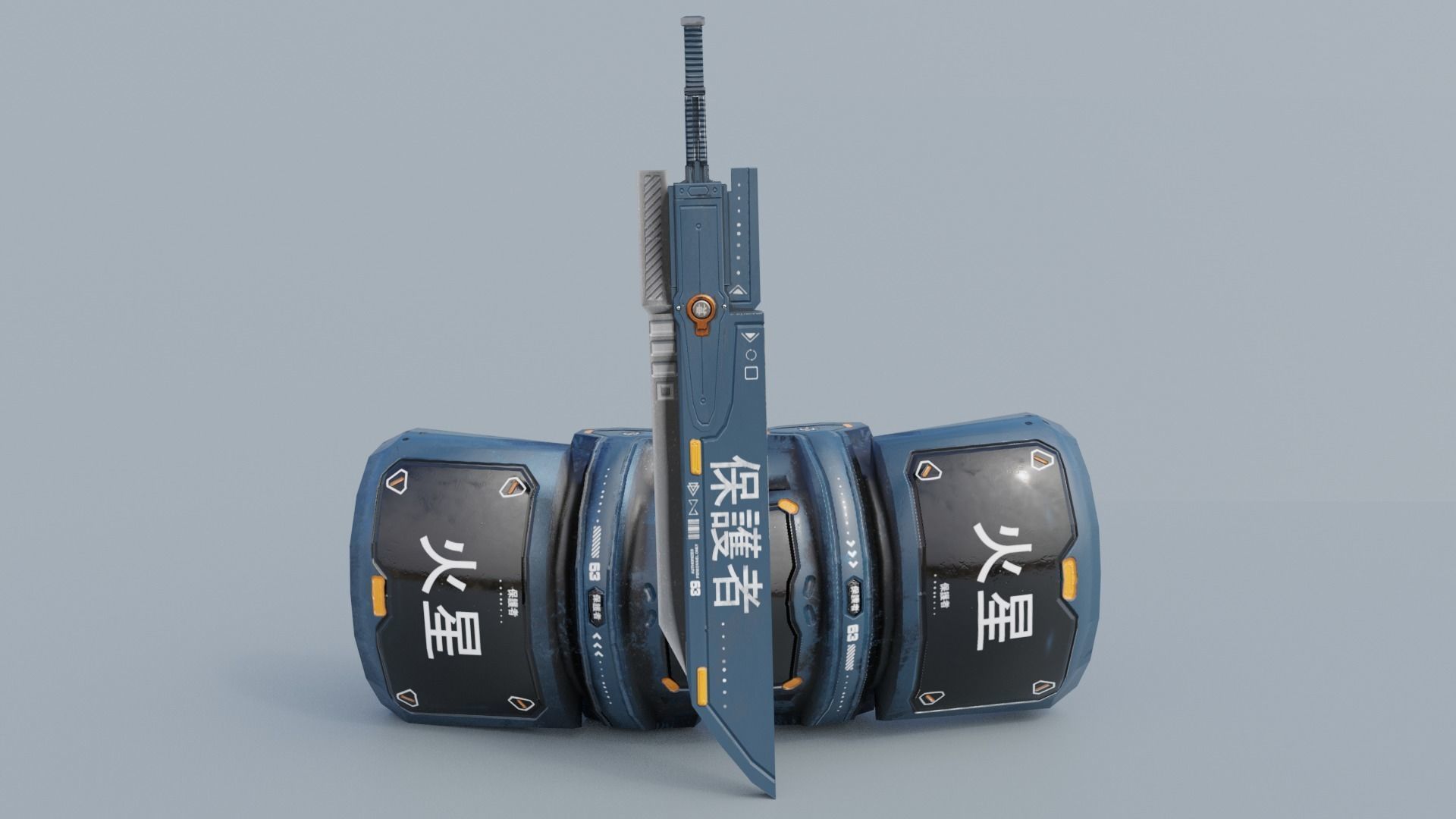 LOW POLY ROBOT - MARS Low-poly 3D model_14