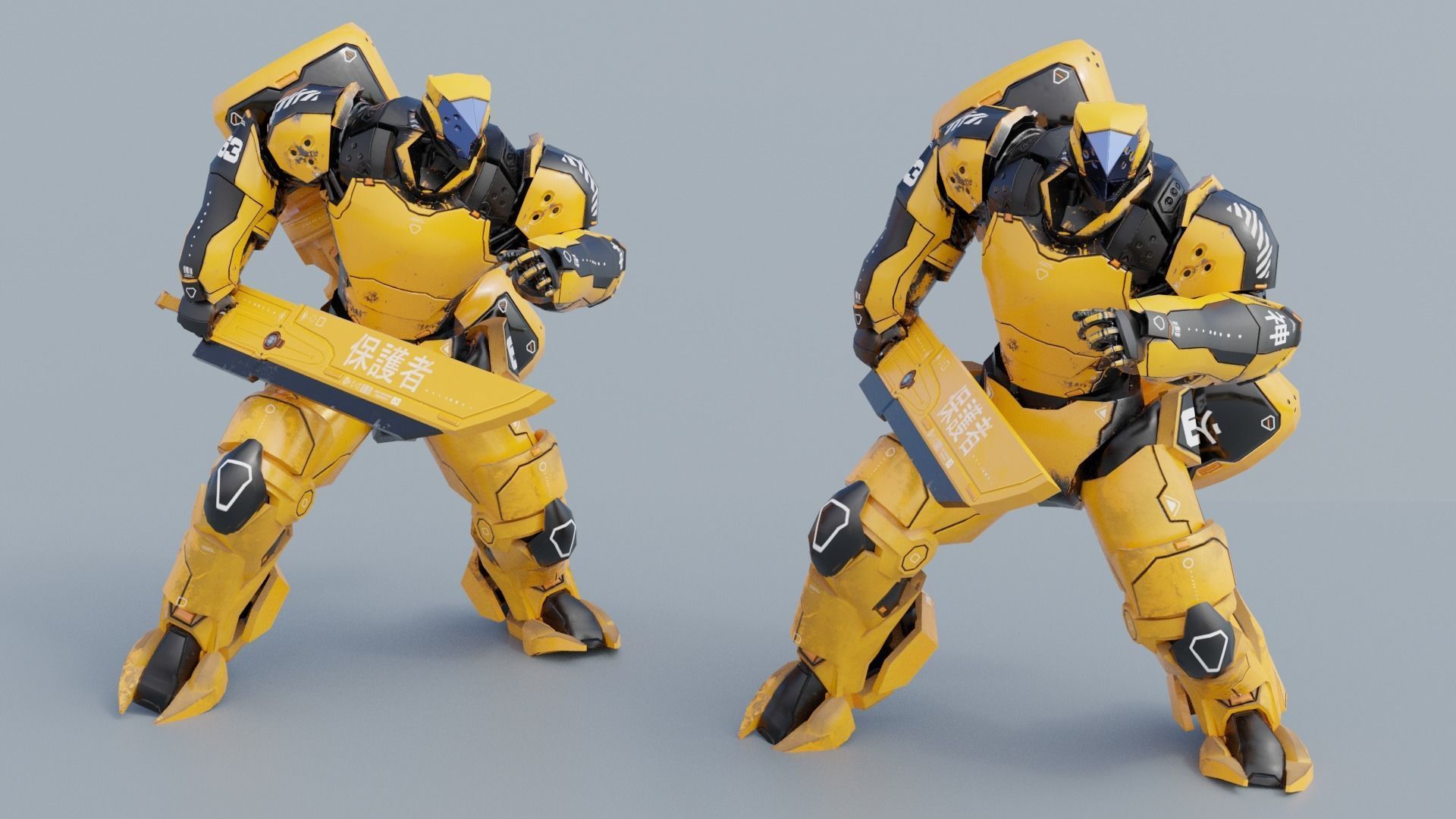 LOW POLY ROBOT - MARS Low-poly 3D model_17