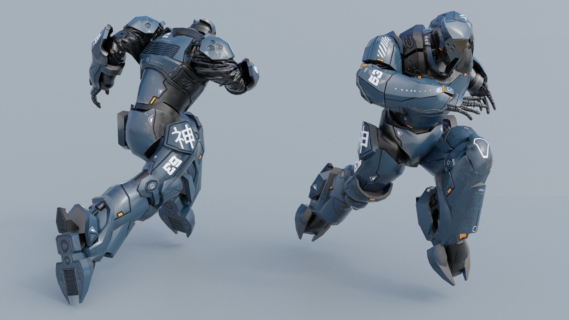 LOW POLY ROBOT - MARS Low-poly 3D model_13