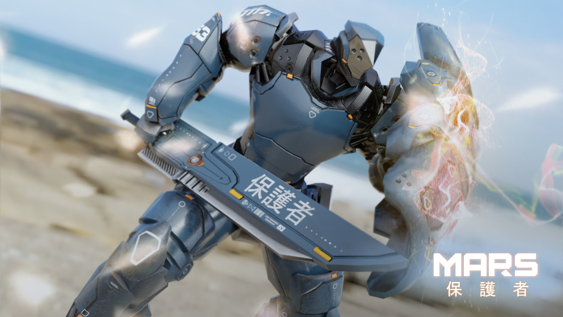 LOW POLY ROBOT - MARS Low-poly 3D model_3