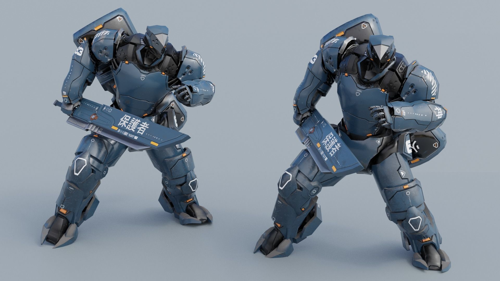 LOW POLY ROBOT - MARS Low-poly 3D model_15