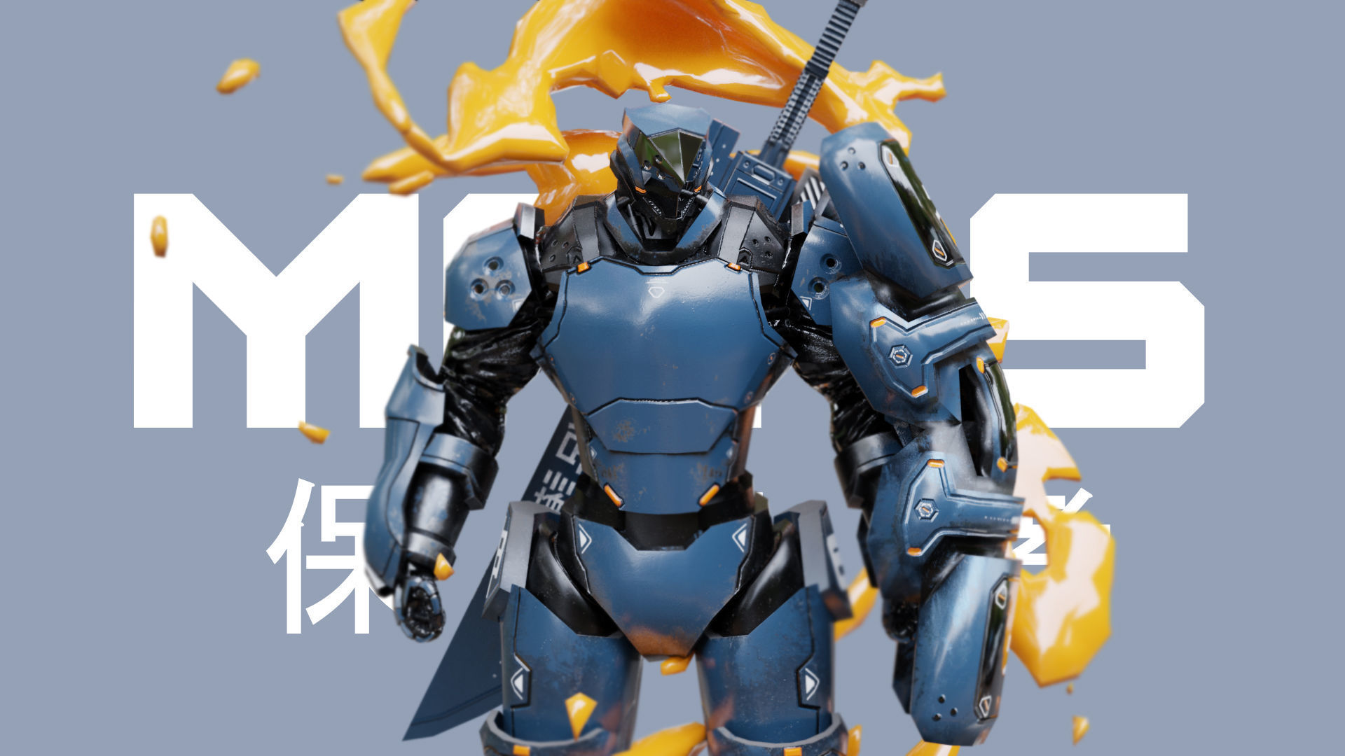 LOW POLY ROBOT - MARS Low-poly 3D model_22