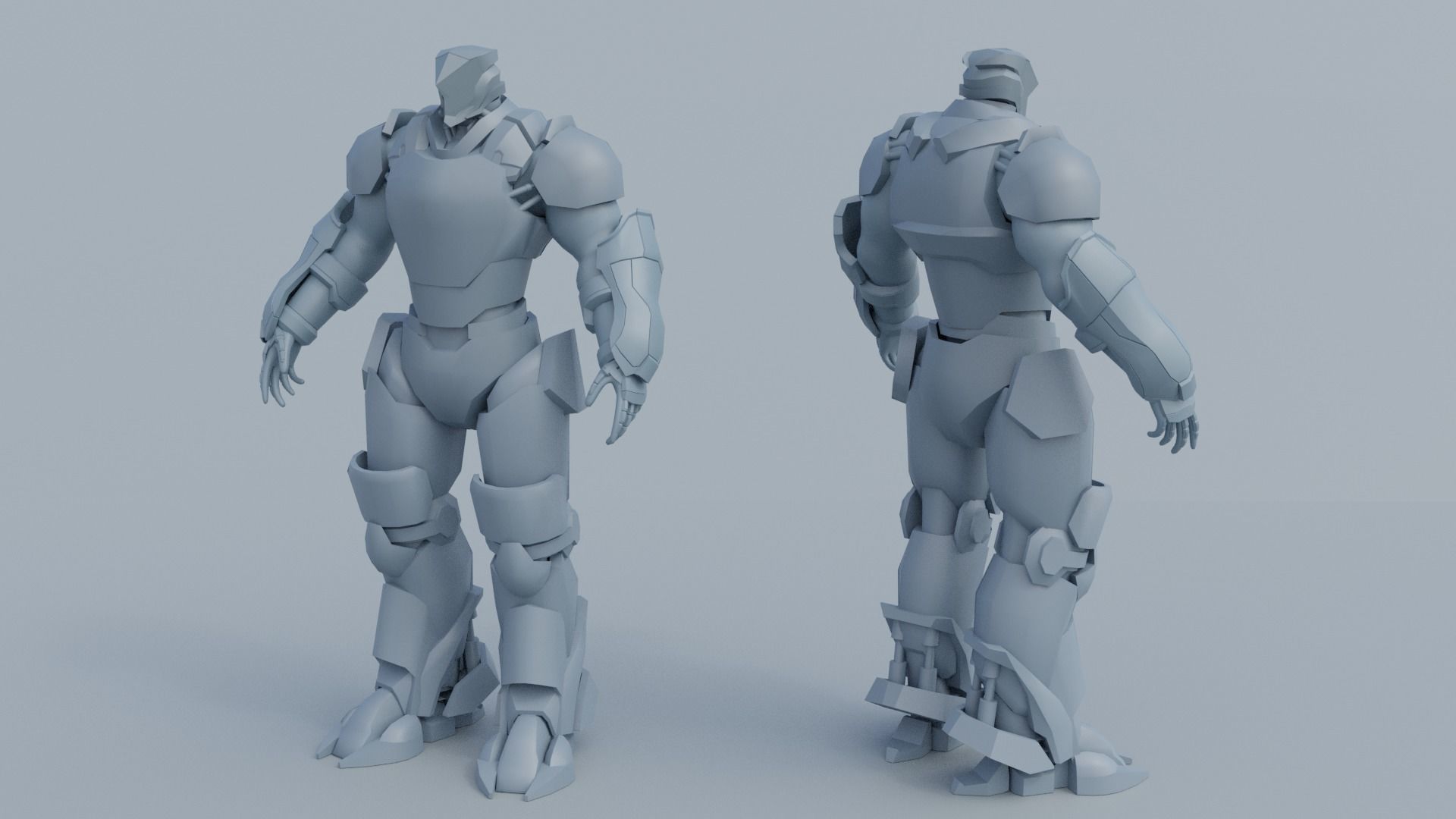 LOW POLY ROBOT - MARS Low-poly 3D model_12