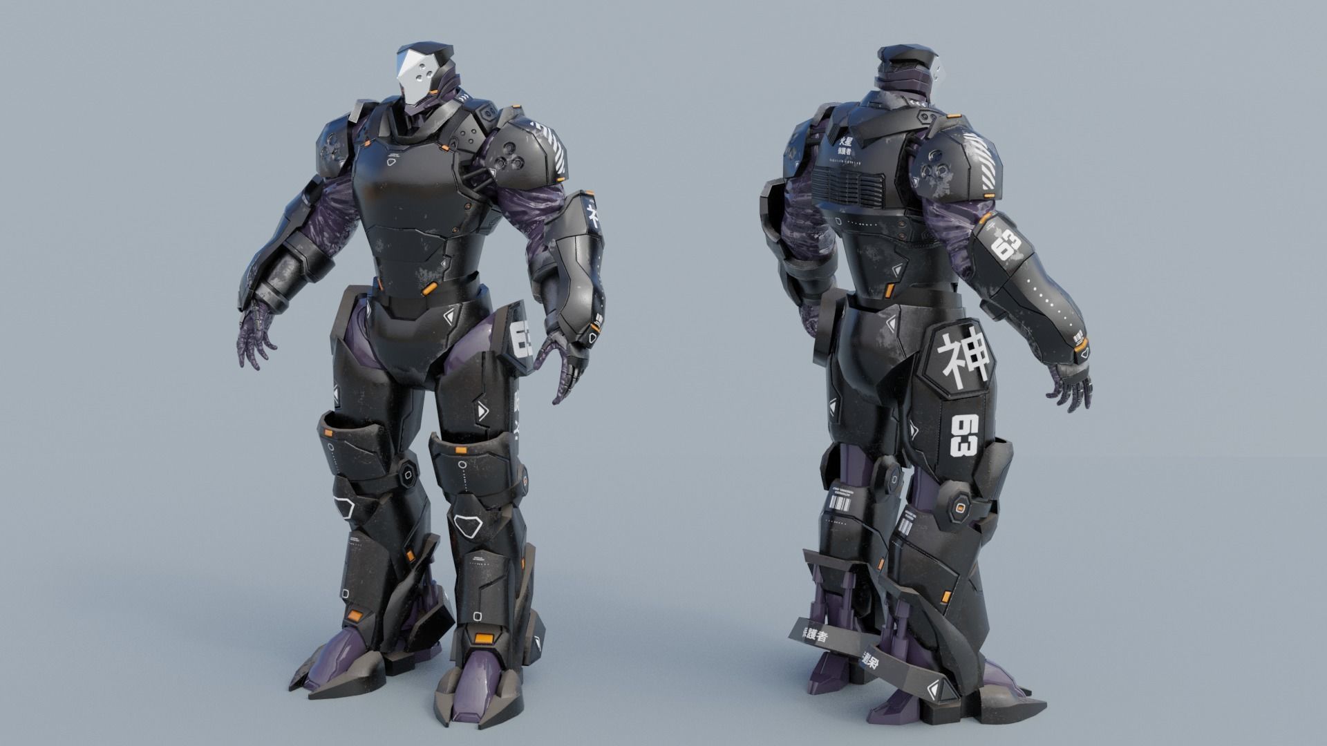 LOW POLY ROBOT - MARS Low-poly 3D model_10