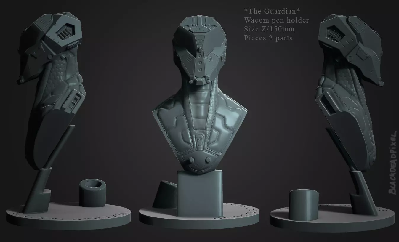 Wacom Pen Holder The guardian 3D print model_0
