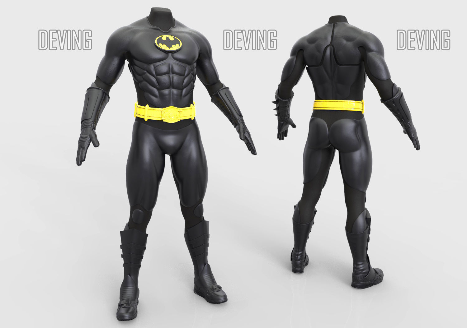 BATMAN 1989 SUIT 3D Printable files for cosplay 3D print model_4