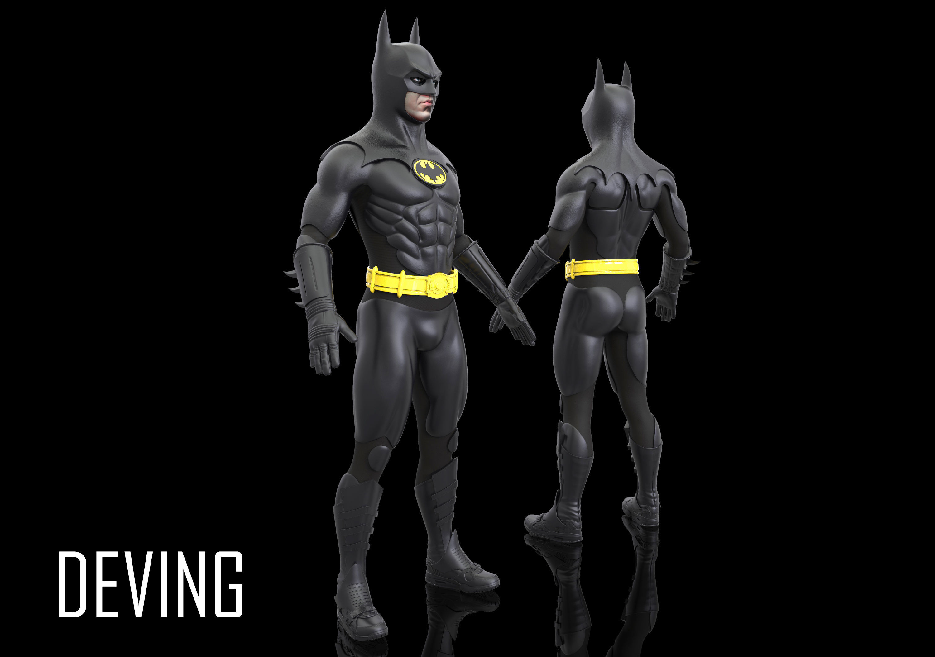 BATMAN 1989 SUIT 3D Printable files for cosplay 3D print model_2
