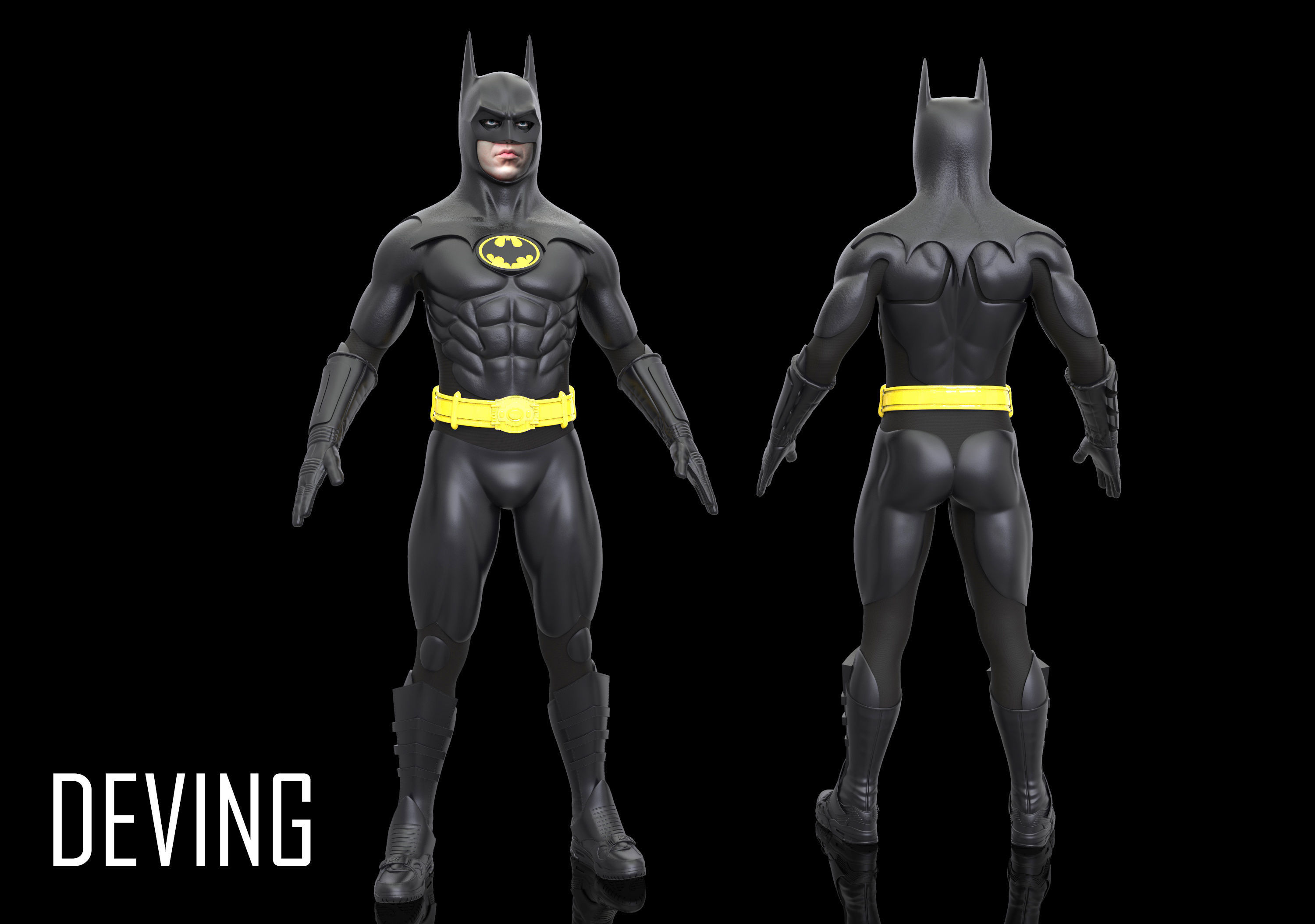 BATMAN 1989 SUIT 3D Printable files for cosplay 3D print model_1